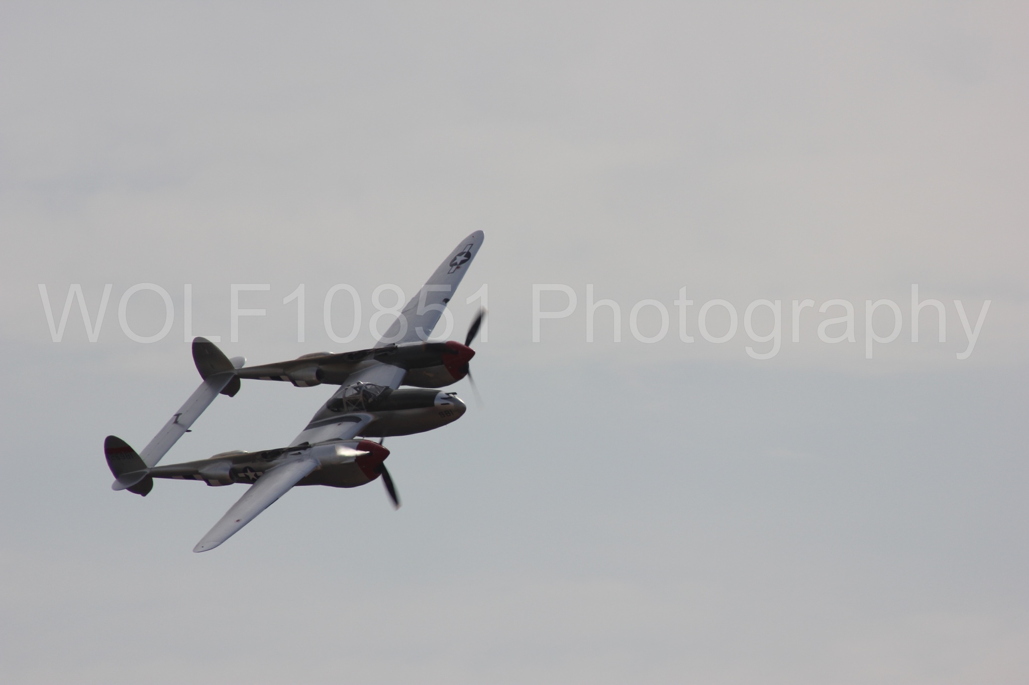Aviation photography by WOLF10851 featuring P-38 Lightning, Honey Bunny, California Capital Airshow 2011.