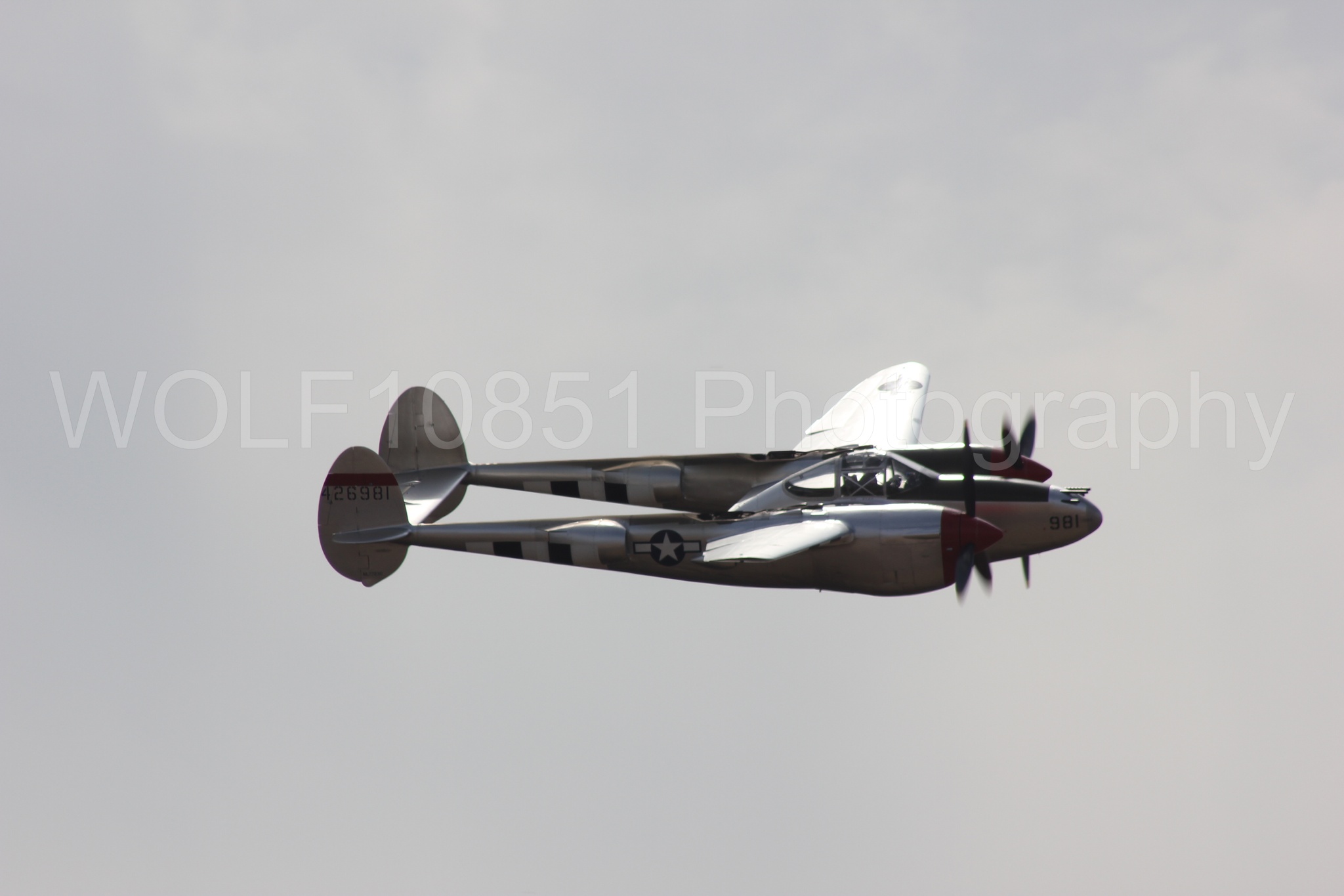 Aviation photography by WOLF10851 featuring P-38 Lightning, Honey Bunny, California Capital Airshow 2011.