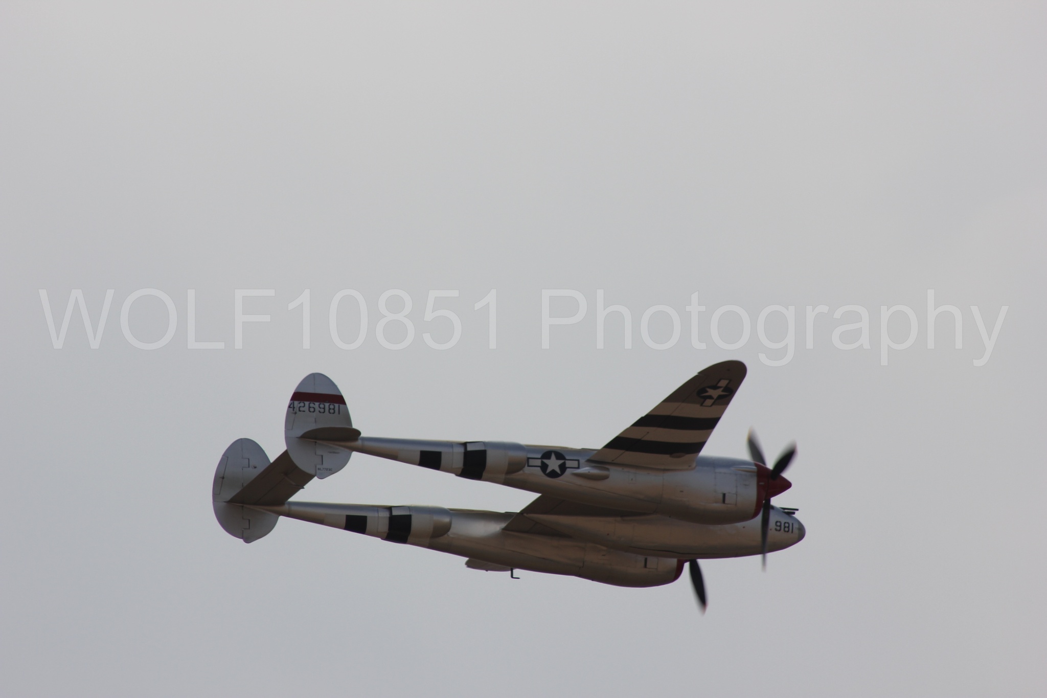 Aviation photography by WOLF10851 featuring P-38 Lightning, Honey Bunny, California Capital Airshow 2011.