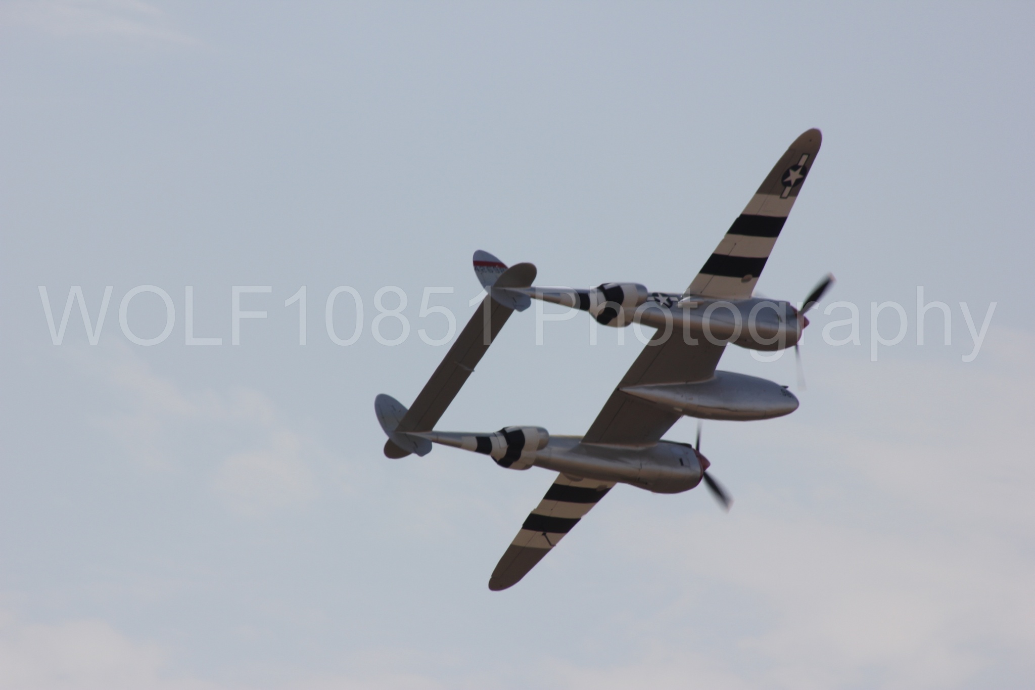 Aviation photography by WOLF10851 featuring P-38 Lightning, Honey Bunny, California Capital Airshow 2011.