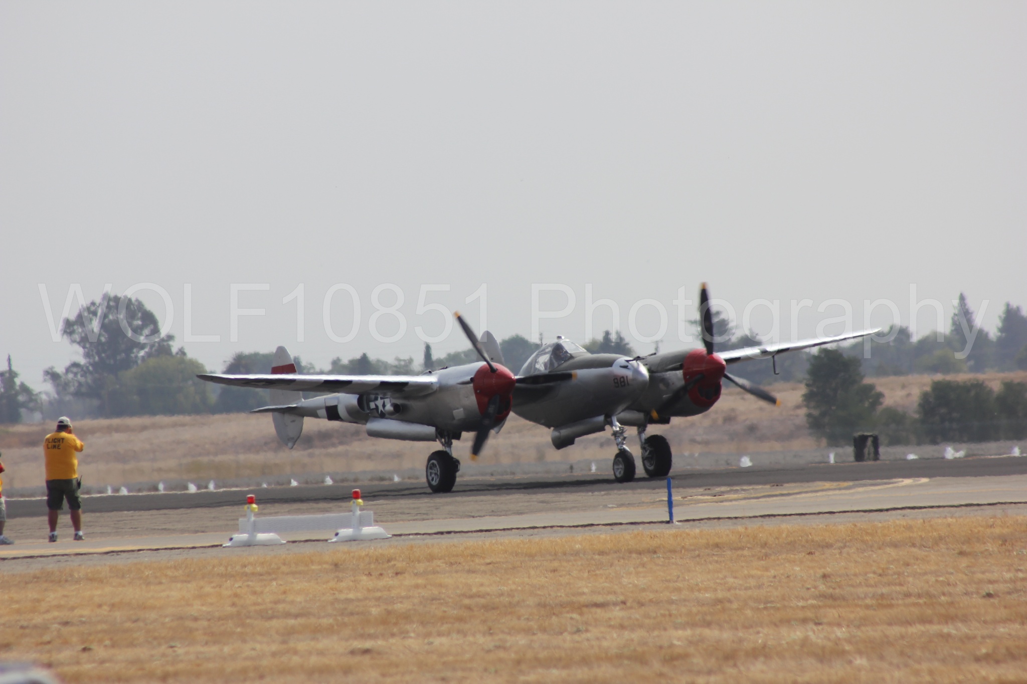 Aviation photography by WOLF10851 featuring P-38 Lightning, Honey Bunny, California Capital Airshow 2011.