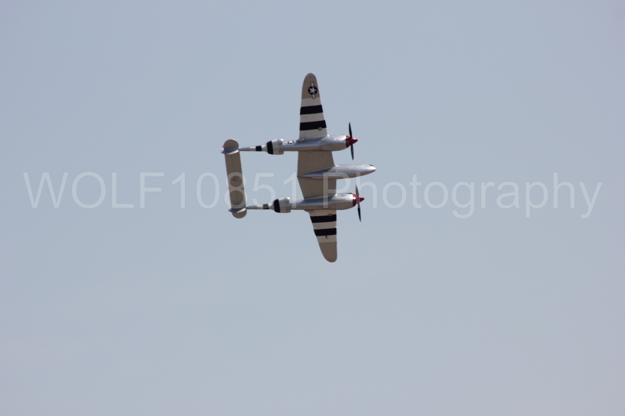 Aviation photography by WOLF10851 featuring P-38 Lightning, Honey Bunny, California Capital Airshow 2011.