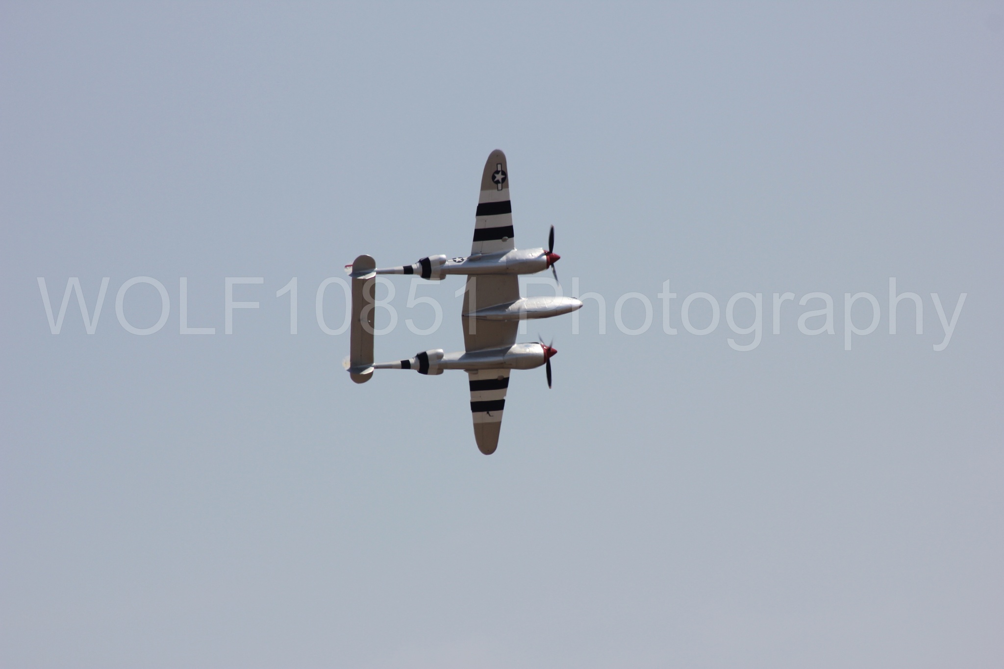 Aviation photography by WOLF10851 featuring P-38 Lightning, Honey Bunny, California Capital Airshow 2011.