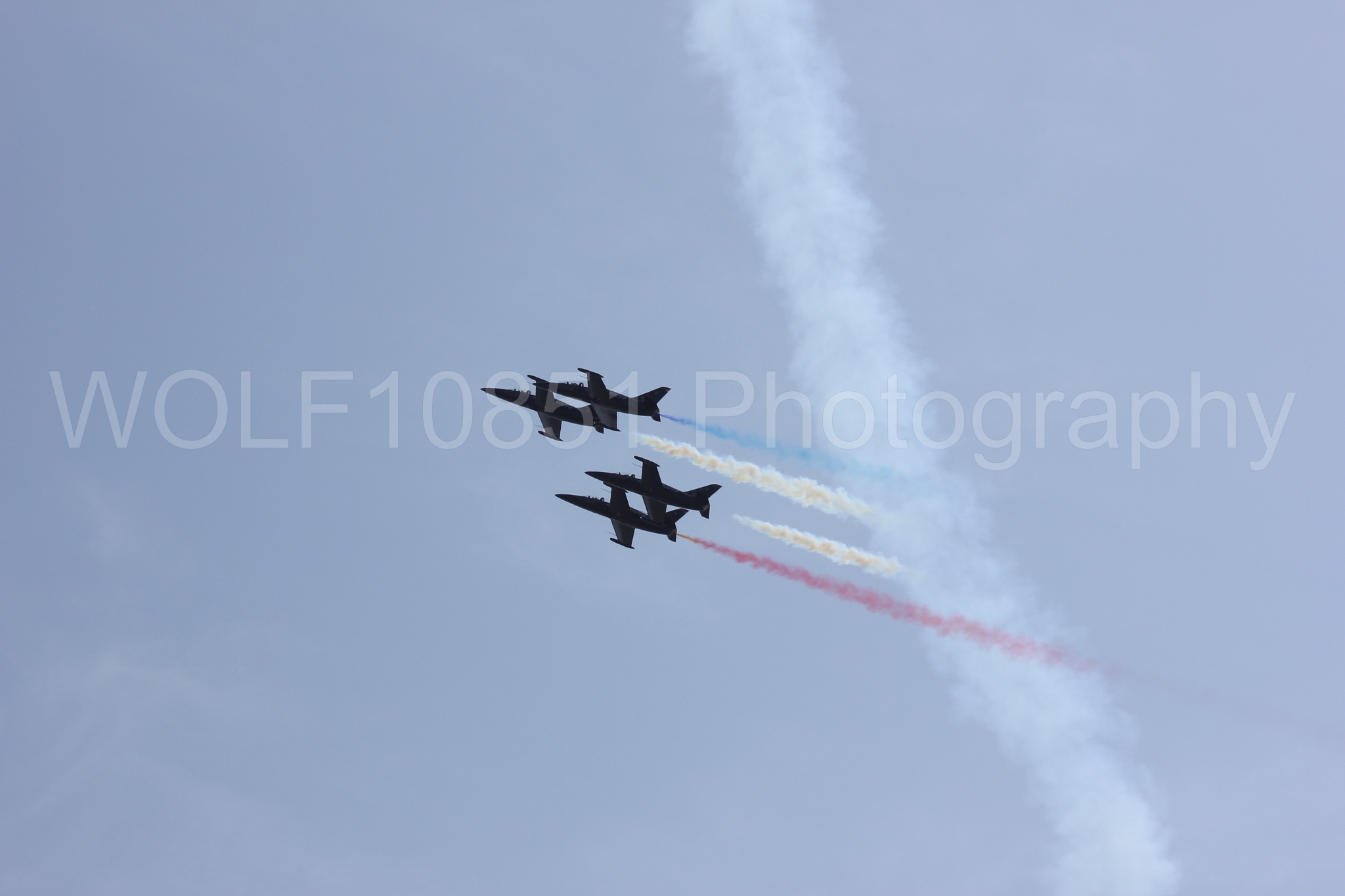 Aviation photography by WOLF10851 featuring L-39 Albatros, The Patriots Jet Demonstration Team, All Black Red lettering, California Capital Airshow 2011.