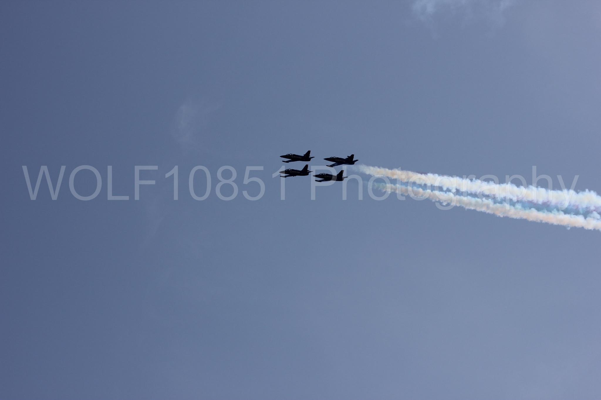 Aviation photography by WOLF10851 featuring L-39 Albatros, The Patriots Jet Demonstration Team, All Black Red lettering, California Capital Airshow 2011.