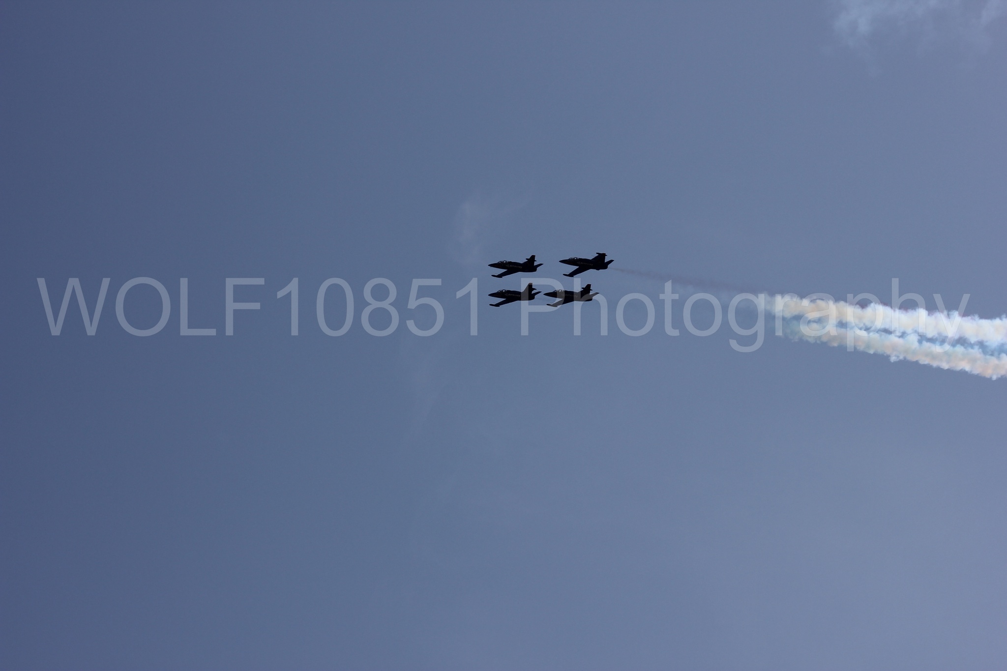 Aviation photography by WOLF10851 featuring L-39 Albatros, The Patriots Jet Demonstration Team, All Black Red lettering, California Capital Airshow 2011.