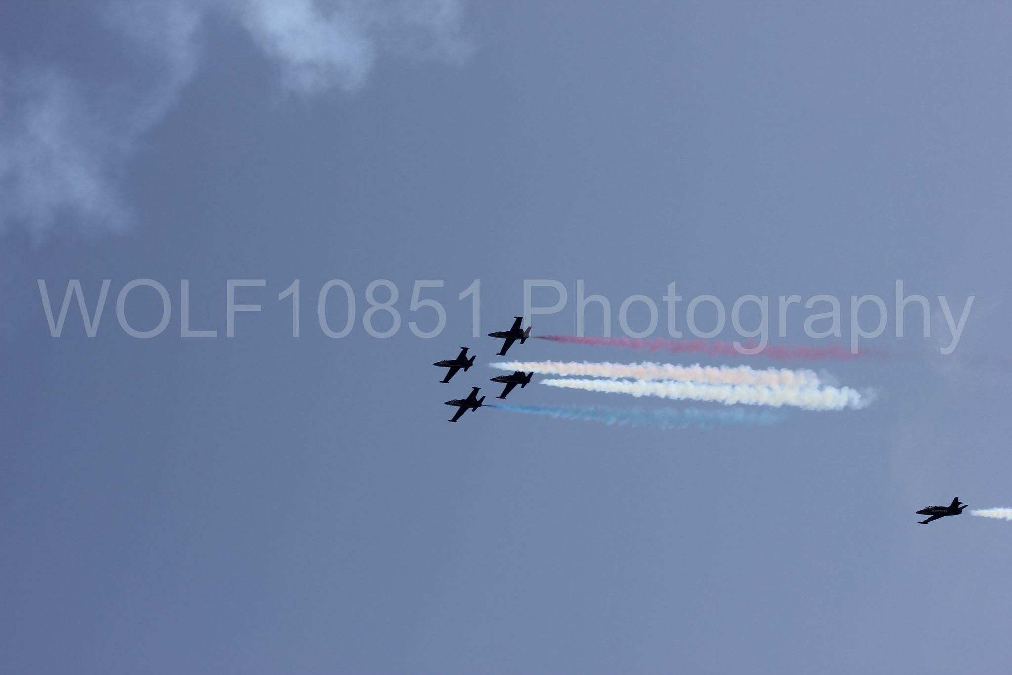 Aviation photography by WOLF10851 featuring L-39 Albatros, The Patriots Jet Demonstration Team, All Black Red lettering, California Capital Airshow 2011.