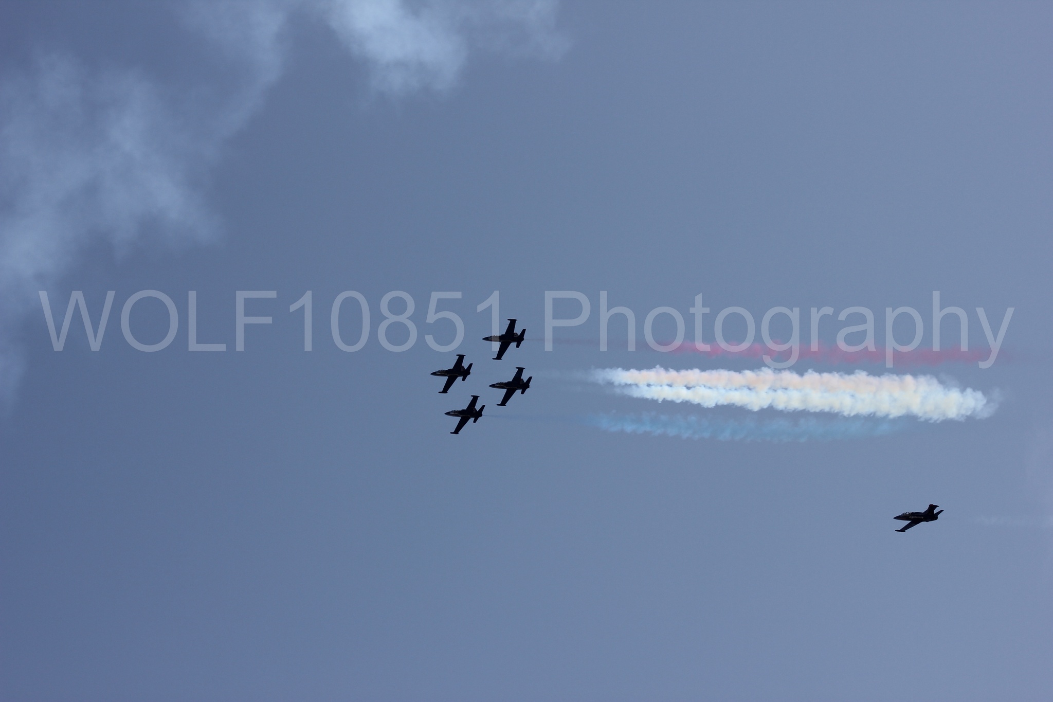 Aviation photography by WOLF10851 featuring L-39 Albatros, The Patriots Jet Demonstration Team, All Black Red lettering, California Capital Airshow 2011.