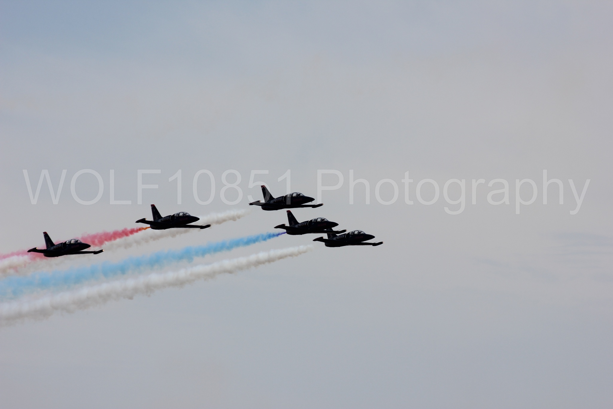Aviation photography by WOLF10851 featuring L-39 Albatros, The Patriots Jet Demonstration Team, All Black Red lettering, California Capital Airshow 2011.