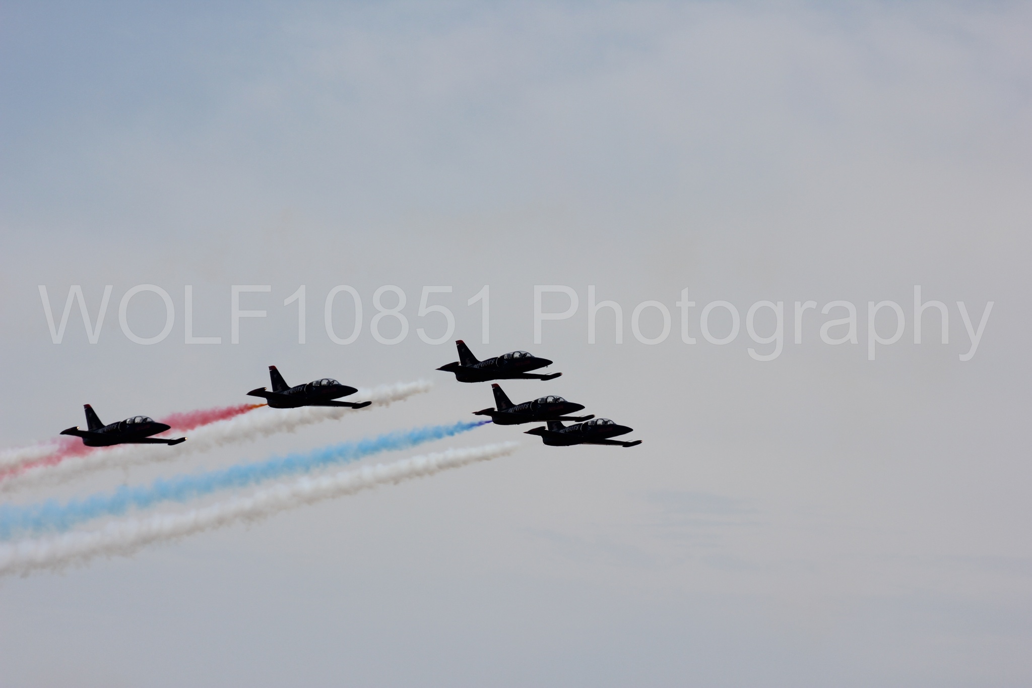 Aviation photography by WOLF10851 featuring L-39 Albatros, The Patriots Jet Demonstration Team, All Black Red lettering, California Capital Airshow 2011.