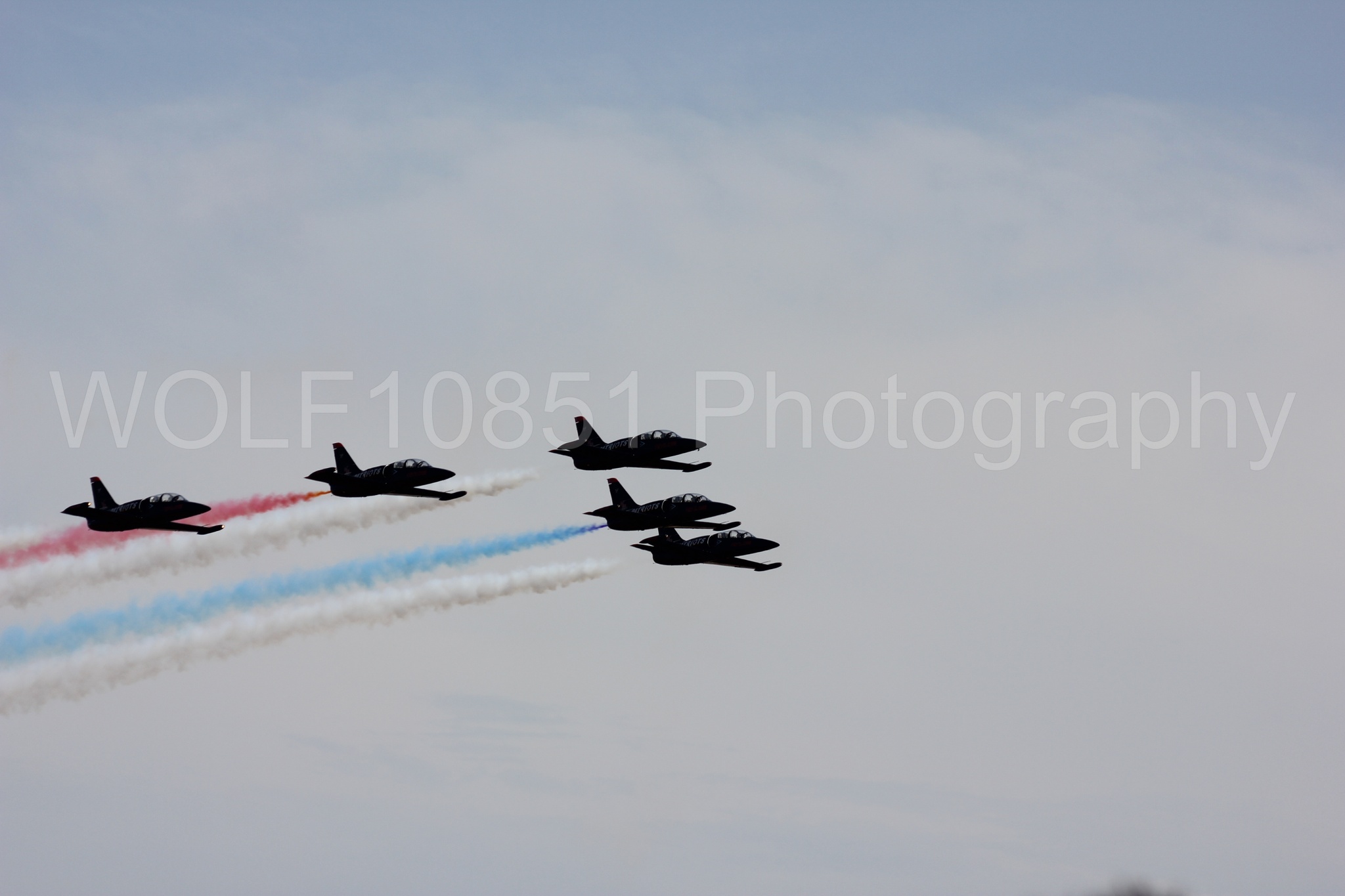 Aviation photography by WOLF10851 featuring L-39 Albatros, The Patriots Jet Demonstration Team, All Black Red lettering, California Capital Airshow 2011.