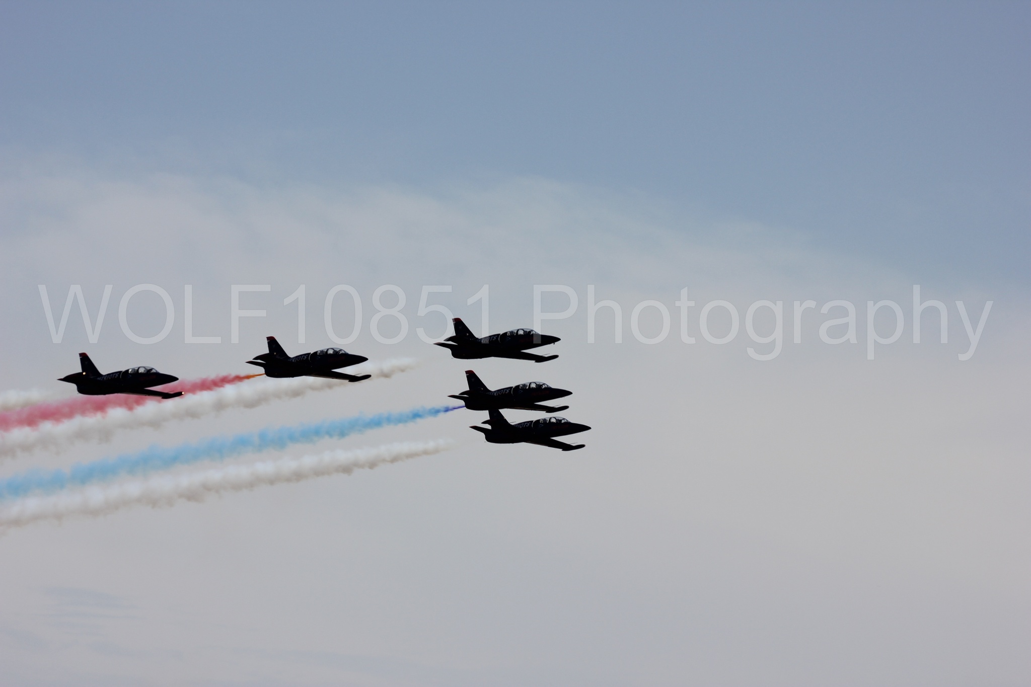 Aviation photography by WOLF10851 featuring L-39 Albatros, The Patriots Jet Demonstration Team, All Black Red lettering, California Capital Airshow 2011.