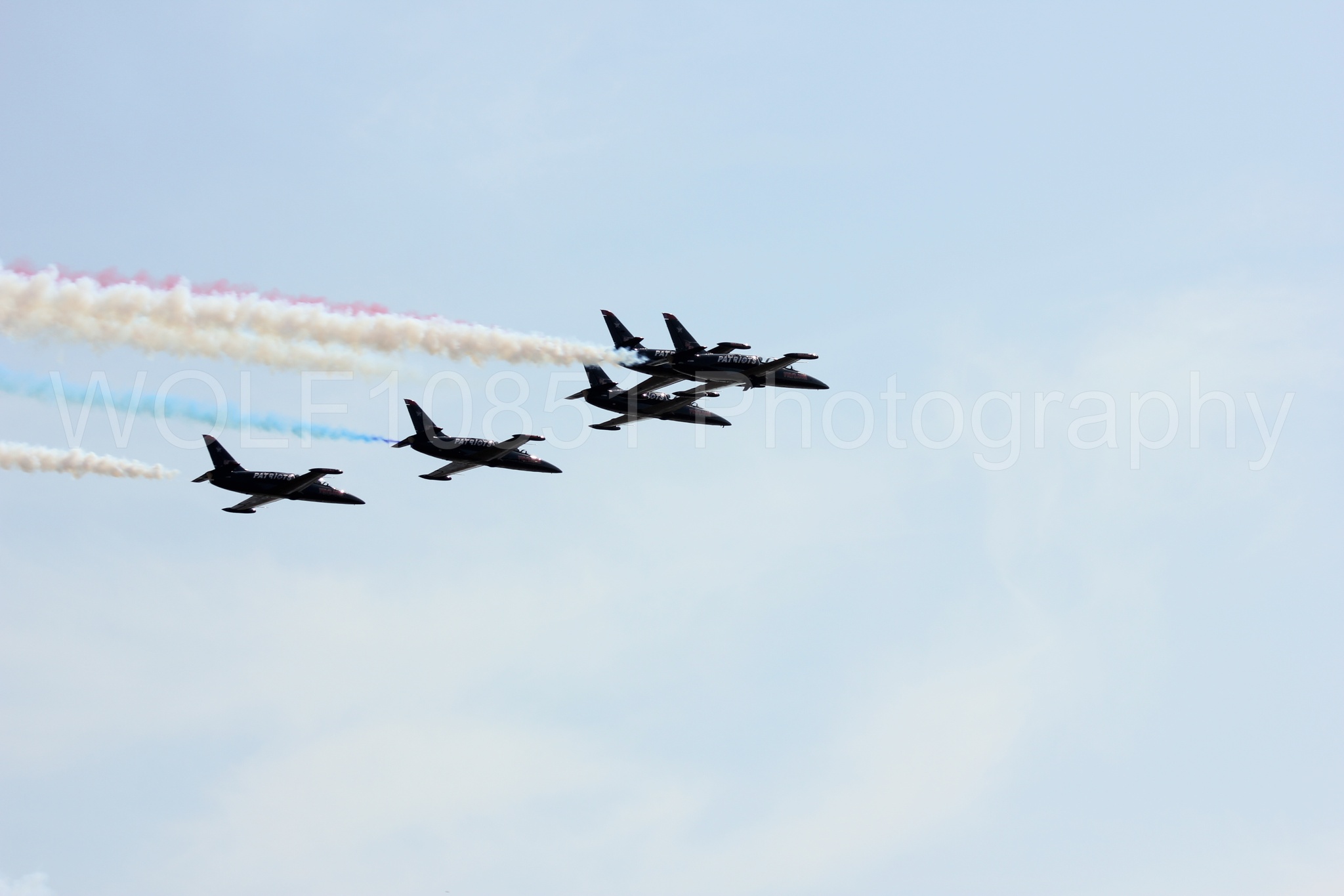 Aviation photography by WOLF10851 featuring L-39 Albatros, The Patriots Jet Demonstration Team, All Black Red lettering, California Capital Airshow 2011.