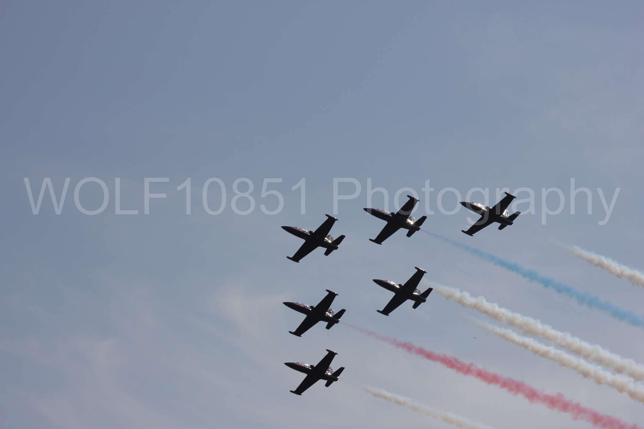 Aviation photography by WOLF10851 featuring L-39 Albatros, The Patriots Jet Demonstration Team, All Black Red lettering, California Capital Airshow 2011.