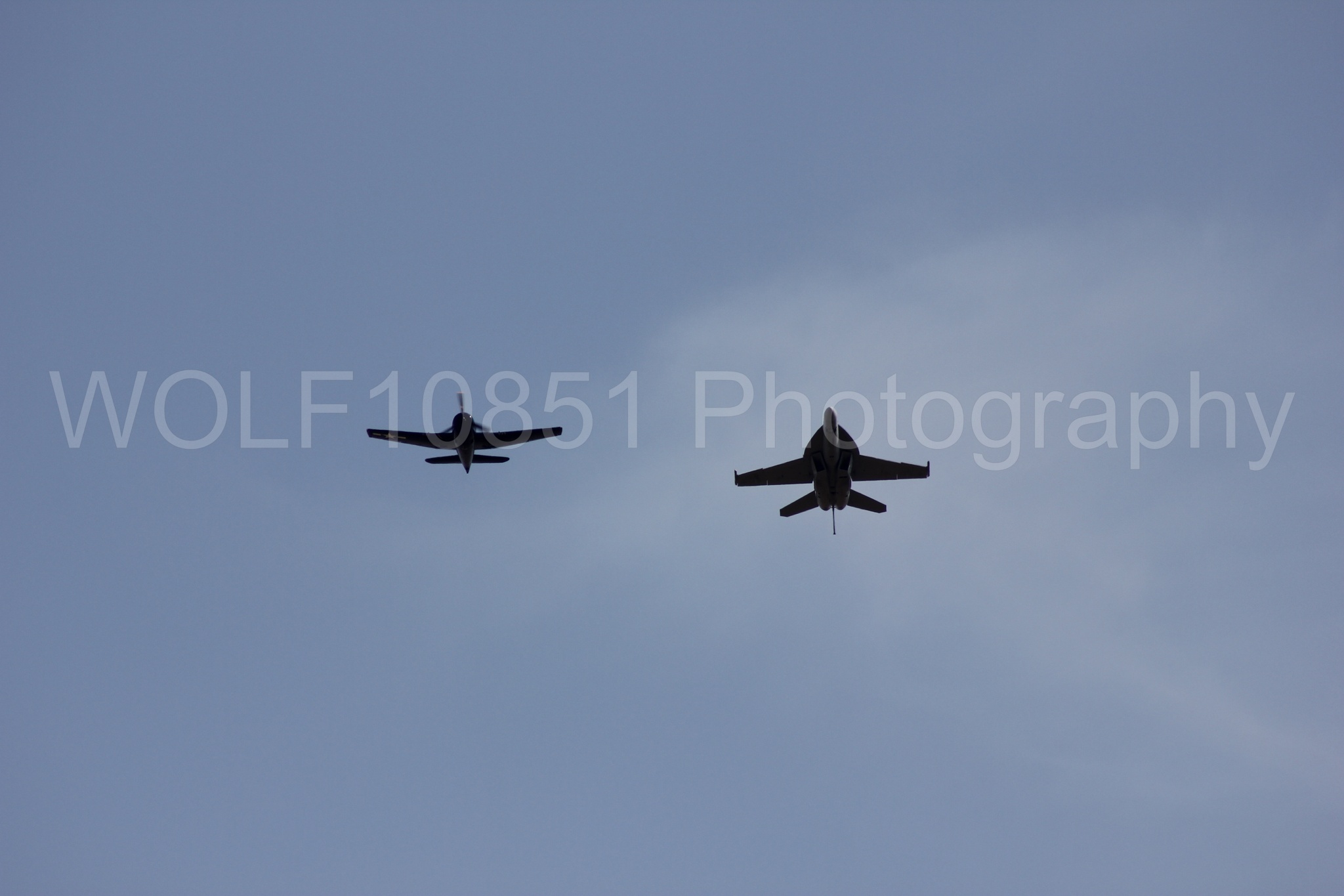 Aviation photography by WOLF10851 featuring FA-18 Super Hornet, Heritage Flight, California Capital Airshow 2011, f-8f Bearcat.