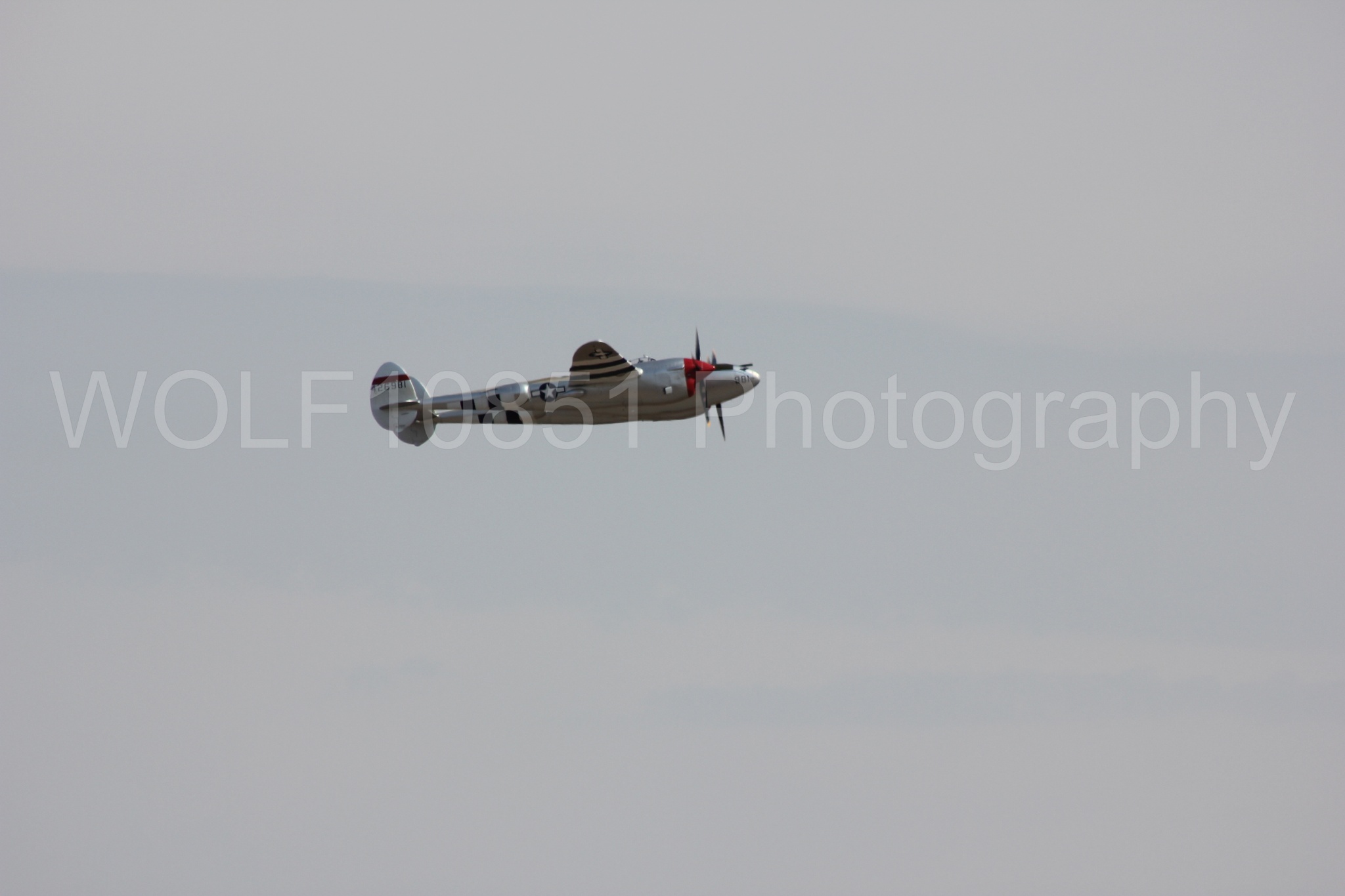 Aviation photography by WOLF10851 featuring P-38 Lightning, Honey Bunny, California Capital Airshow 2011.