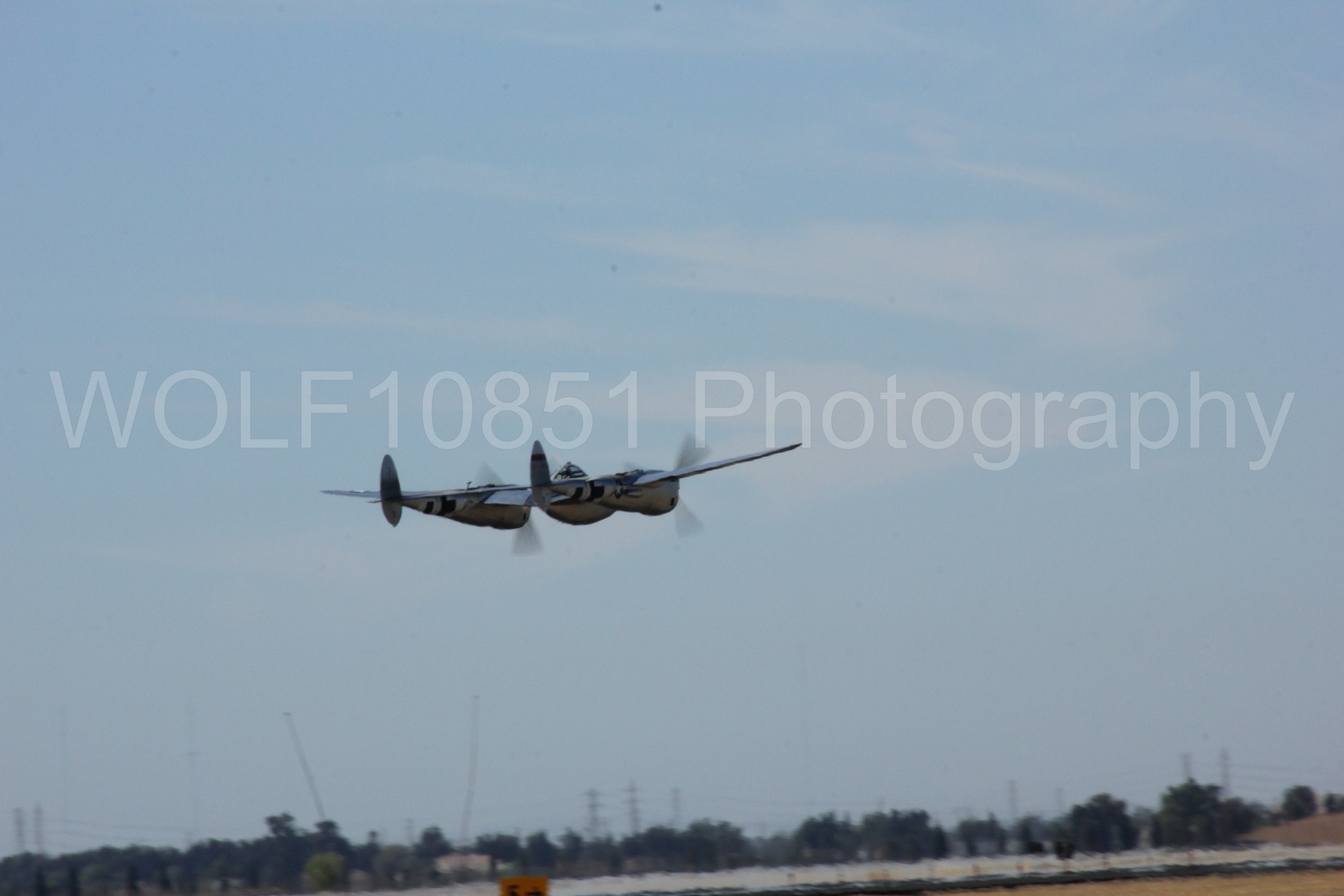 Aviation photography by WOLF10851 featuring P-38 Lightning, Honey Bunny, California Capital Airshow 2012.