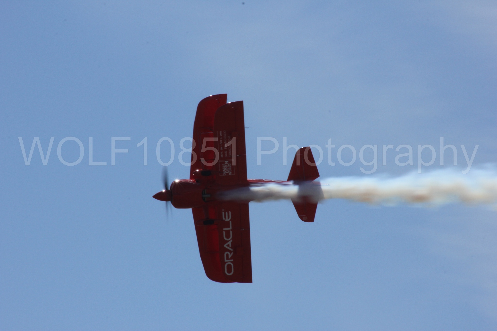 Aviation photography by WOLF10851 featuring California Capital Airshow 2012, Sean Tucker, Oracle, Team Oracle, Aviation Specialties Unlimited Challenger III.