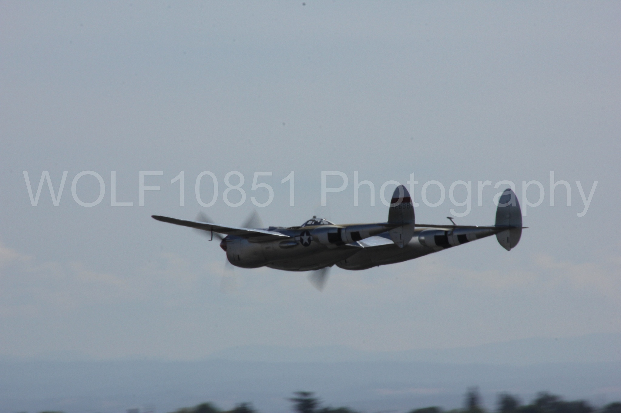 Aviation photography by WOLF10851 featuring P-38 Lightning, Honey Bunny, California Capital Airshow 2012.