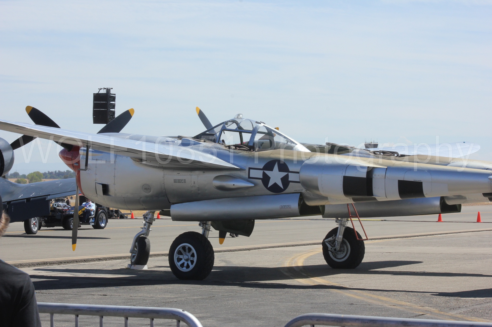 Aviation photography by WOLF10851 featuring P-38 Lightning, Honey Bunny, California Capital Airshow 2012.