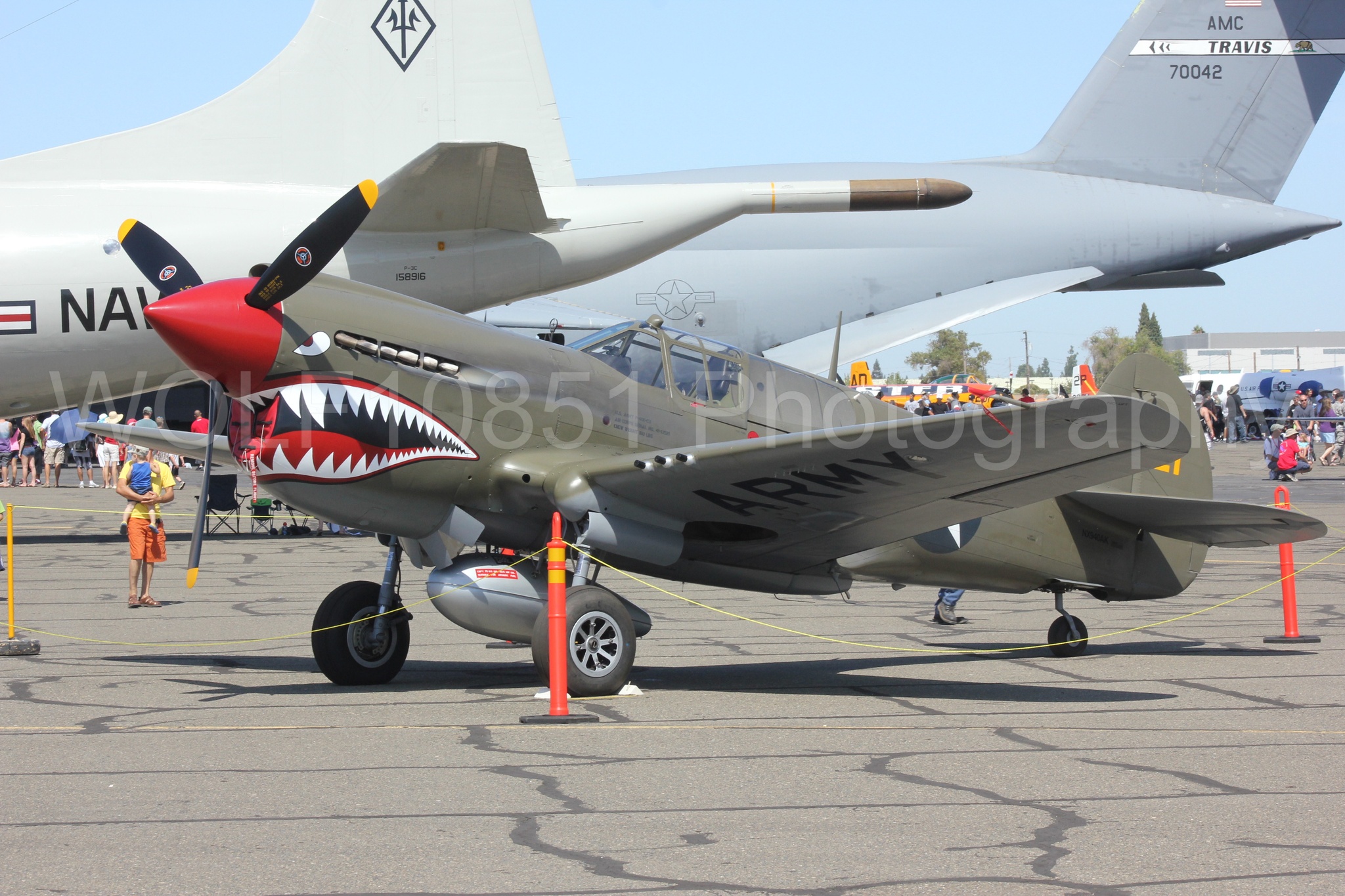 Aviation photography by WOLF10851 featuring Static Display, Curtis P-40 Warhawk, California Capital Airshow 2012.