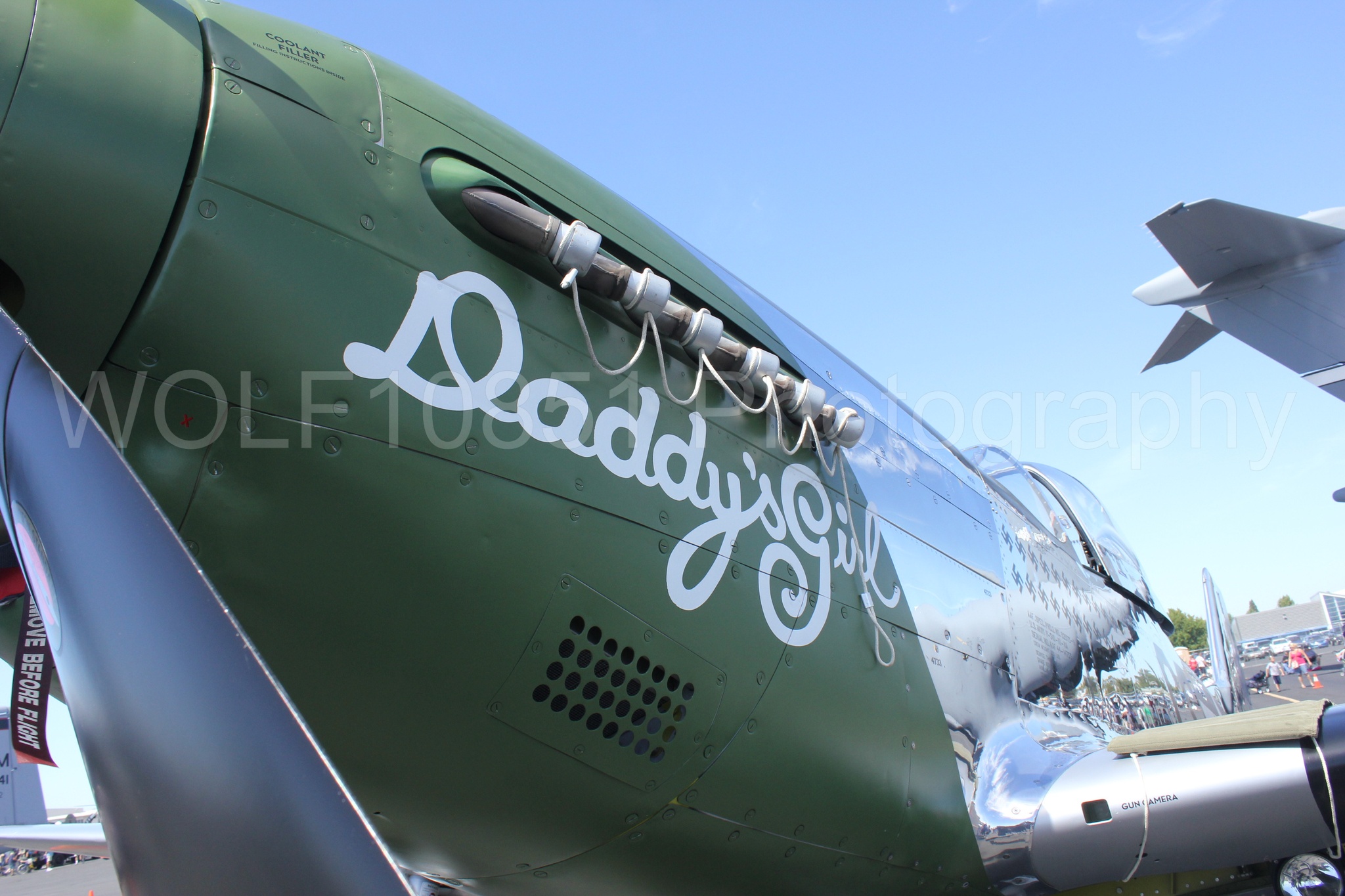 Aviation photography by WOLF10851 featuring Static Display, P-51 Mustang, Daddy's Girl, California Capital Airshow 2012.