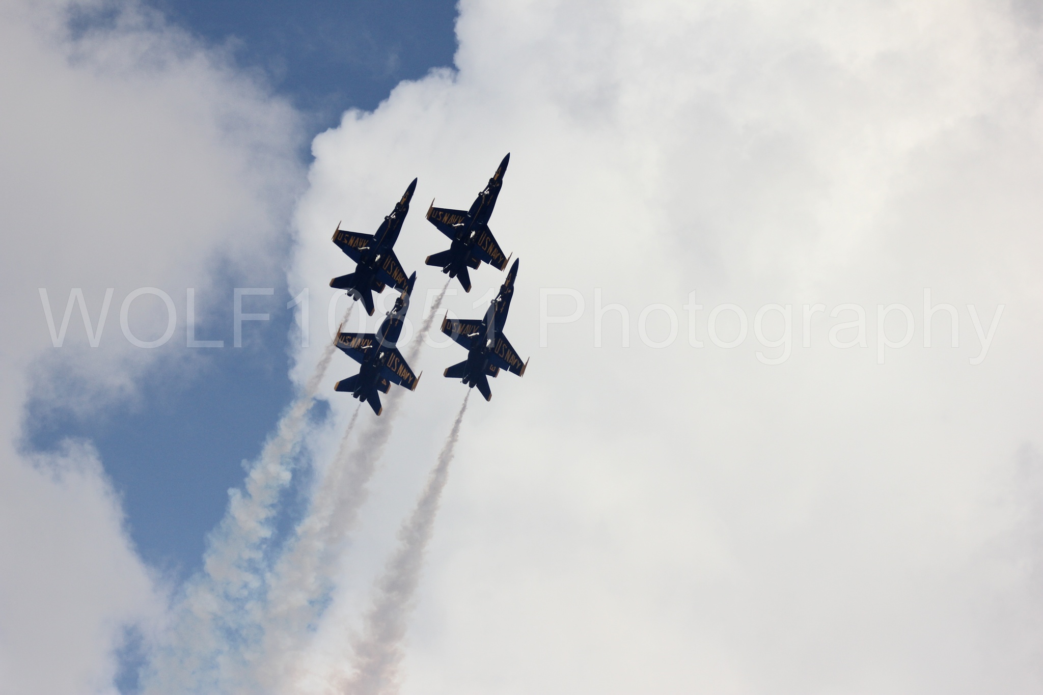 Aviation photography by WOLF10851 featuring F-18 Hornet, Blue Angels, California Capital Airshow 2016, Blue and Gold.