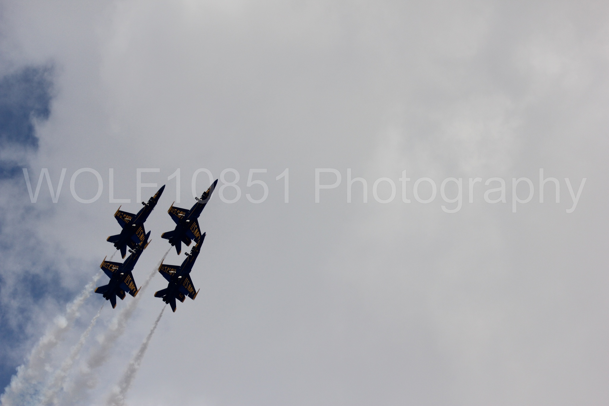 Aviation photography by WOLF10851 featuring F-18 Hornet, Blue Angels, California Capital Airshow 2016, Blue and Gold.