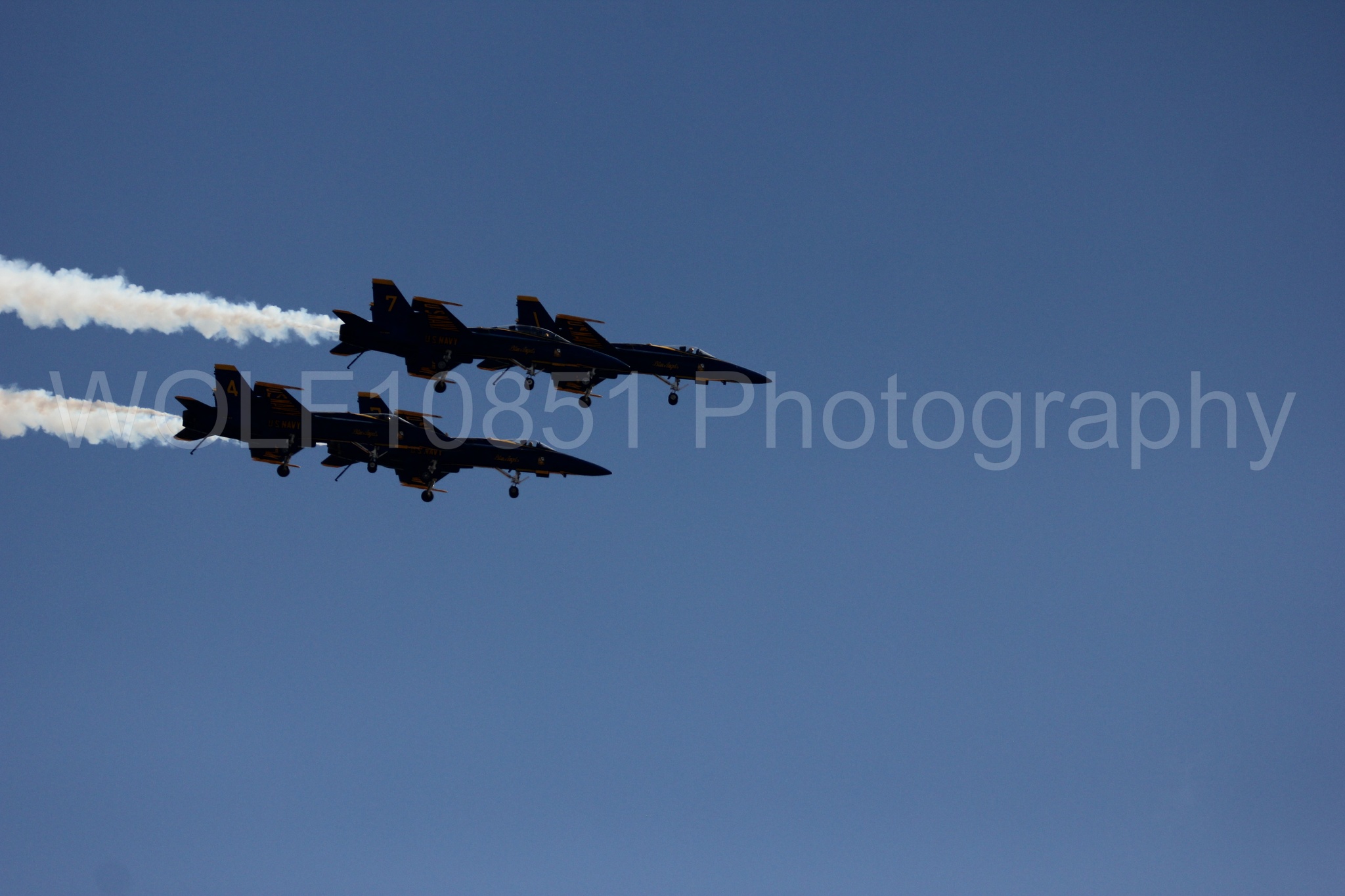 Aviation photography by WOLF10851 featuring F-18 Hornet, Blue Angels, California Capital Airshow 2016, Blue and Gold.