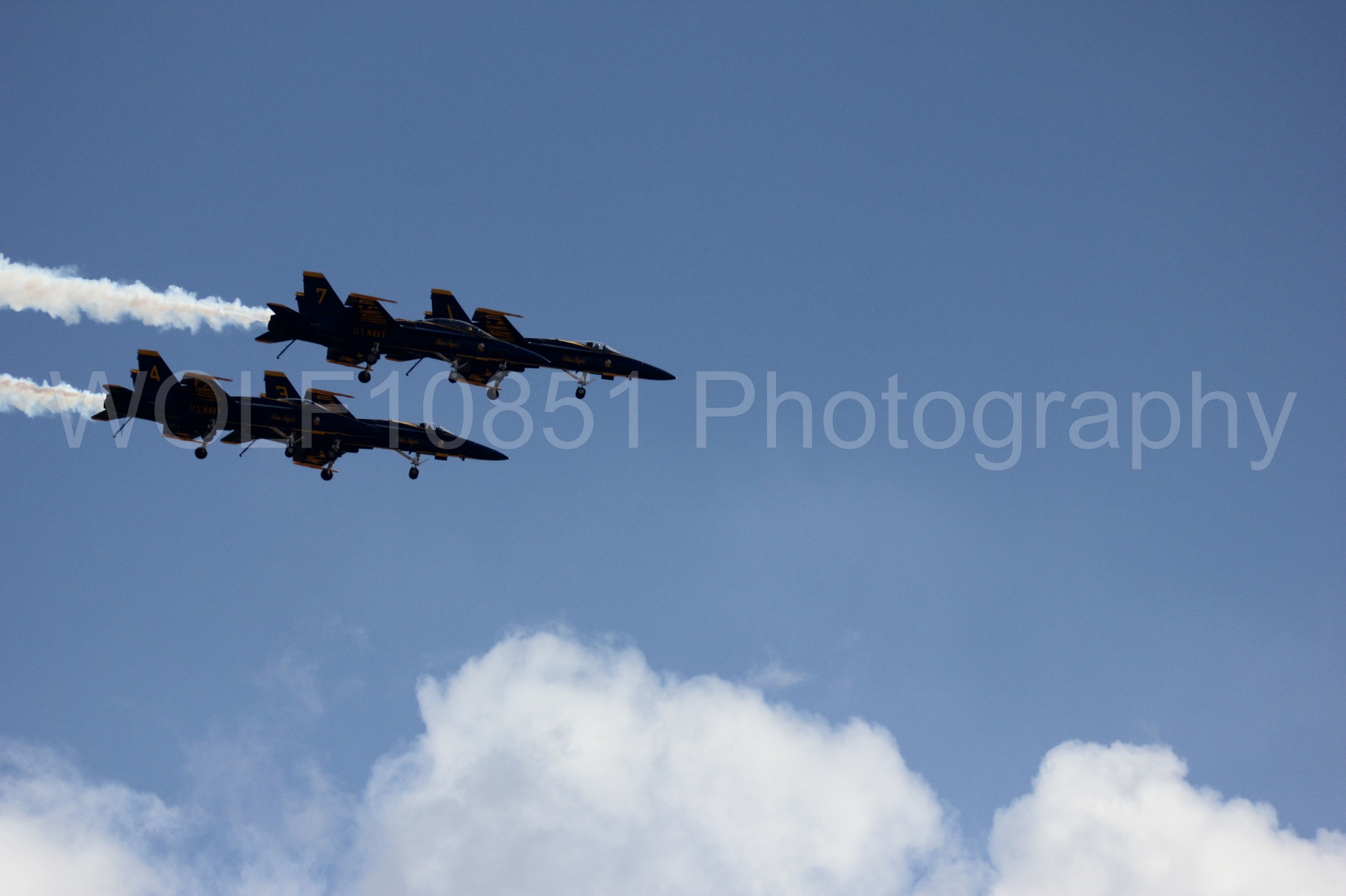 Aviation photography by WOLF10851 featuring F-18 Hornet, Blue Angels, California Capital Airshow 2016, Blue and Gold.
