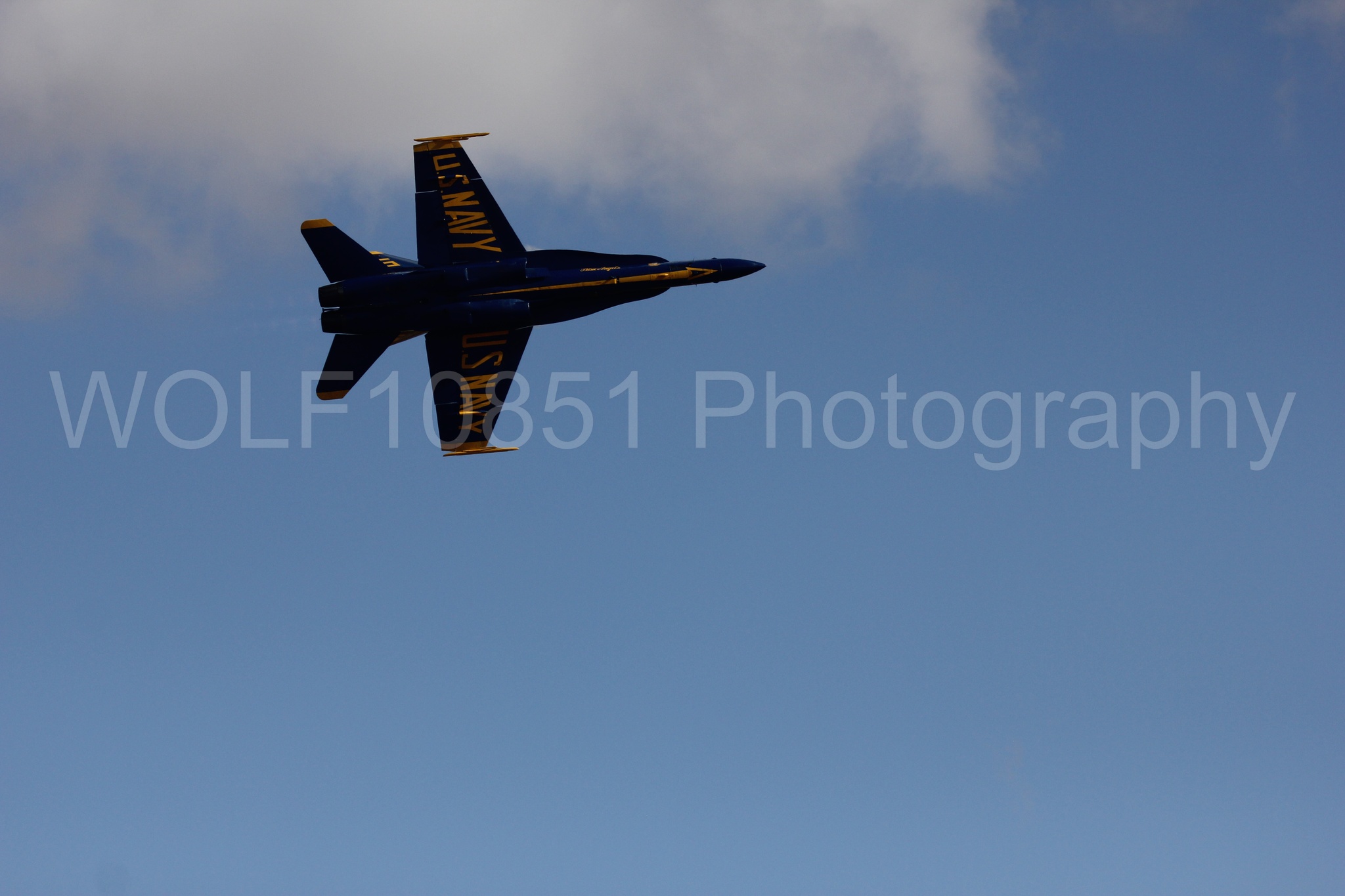 Aviation photography by WOLF10851 featuring F-18 Hornet, Blue Angels, California Capital Airshow 2016, Blue and Gold.