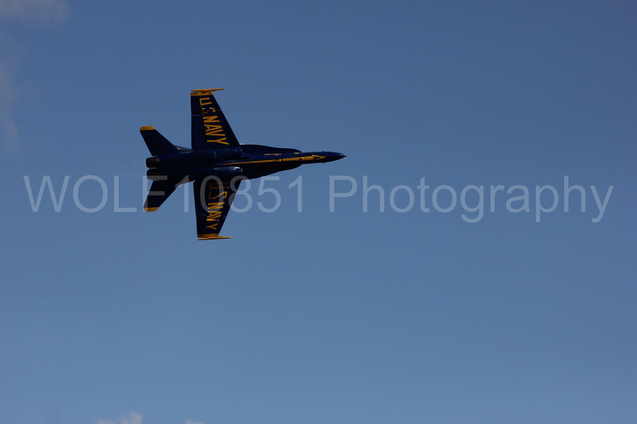Aviation photography by WOLF10851 featuring F-18 Hornet, Blue Angels, California Capital Airshow 2016, Blue and Gold.