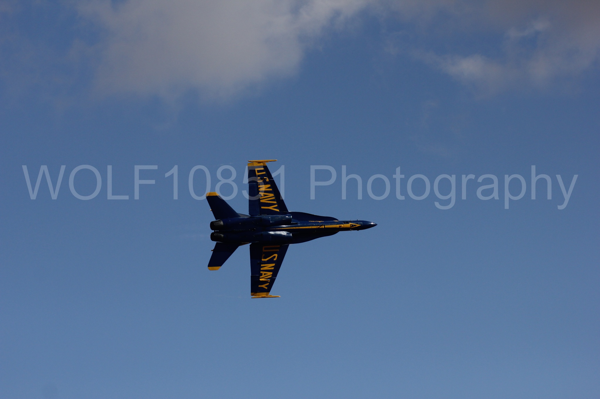 Aviation photography by WOLF10851 featuring F-18 Hornet, Blue Angels, California Capital Airshow 2016, Blue and Gold.