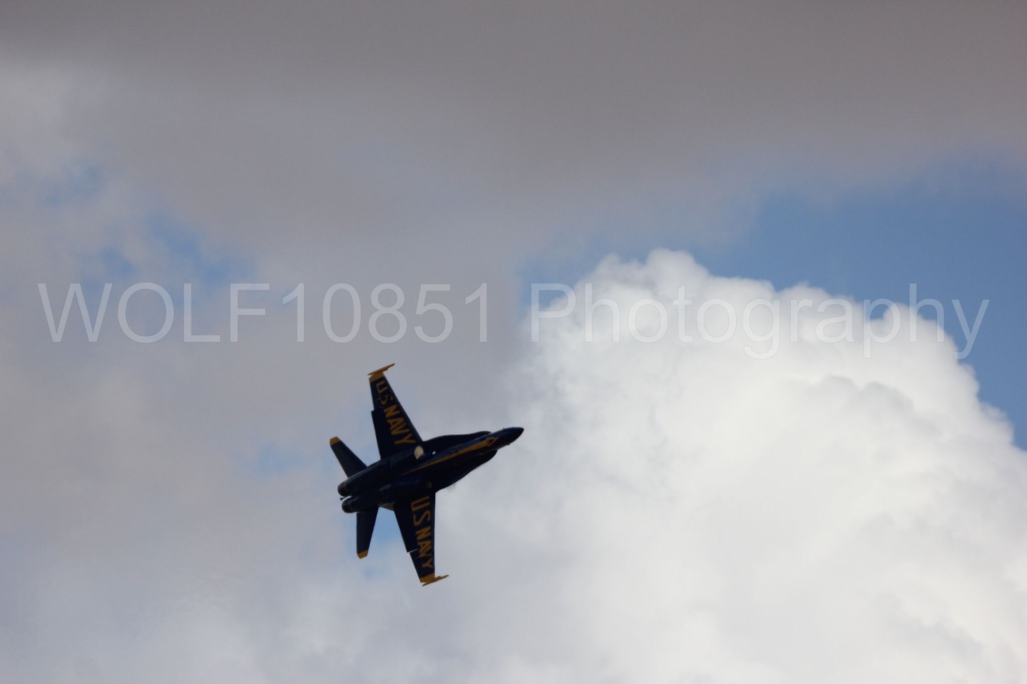 Aviation photography by WOLF10851 featuring F-18 Hornet, Blue Angels, California Capital Airshow 2016, Blue and Gold.