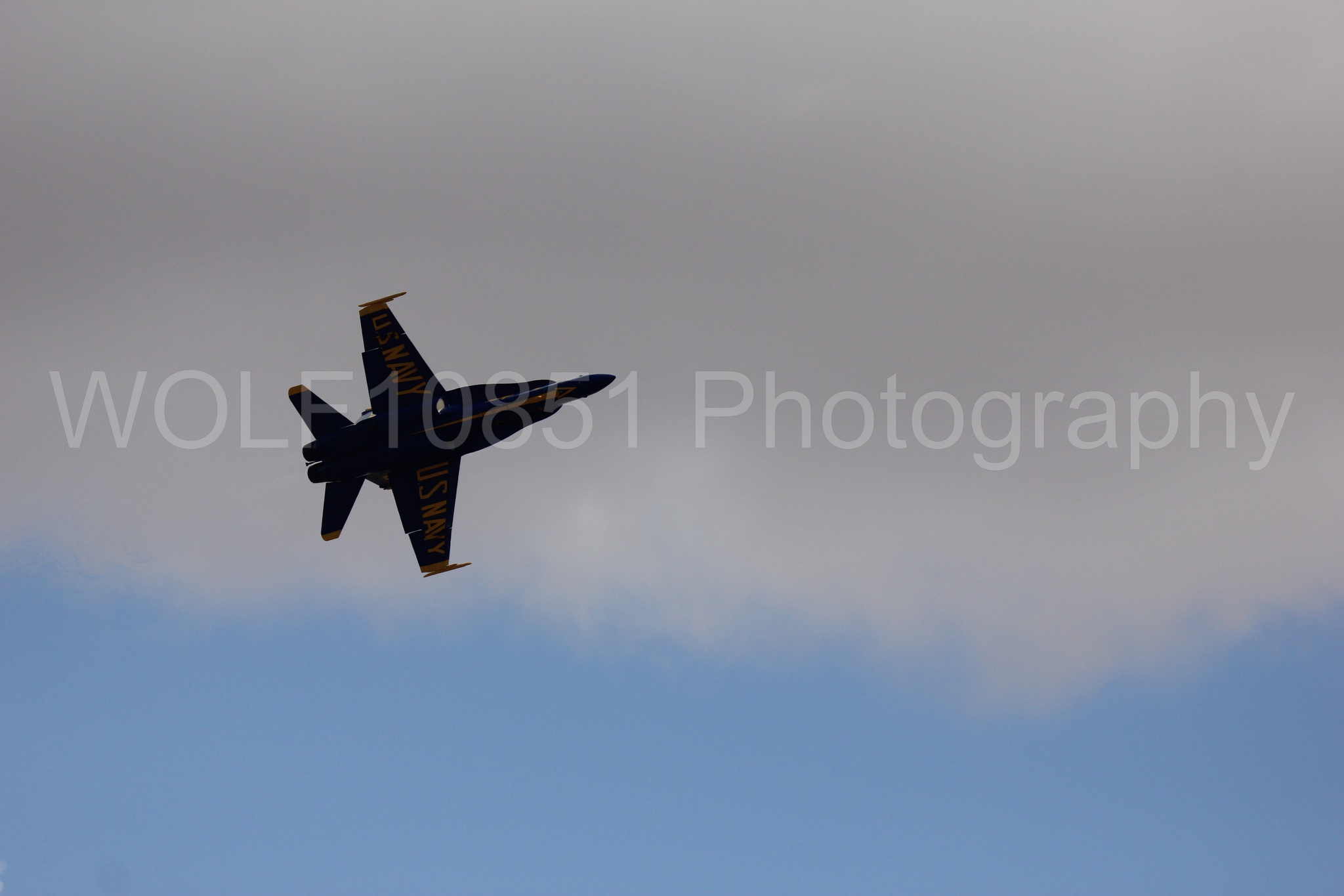 Aviation photography by WOLF10851 featuring F-18 Hornet, Blue Angels, California Capital Airshow 2016, Blue and Gold.