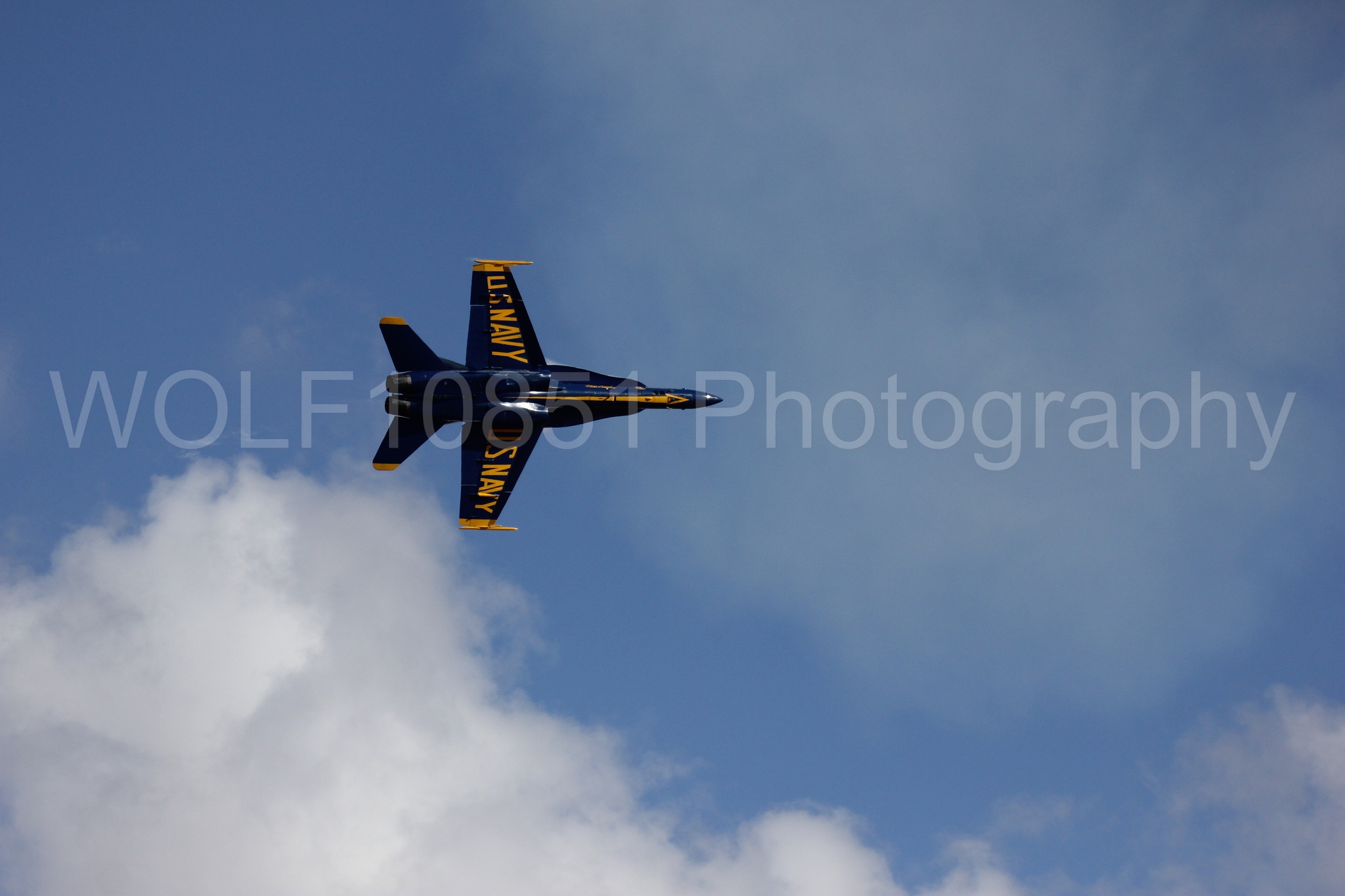 Aviation photography by WOLF10851 featuring F-18 Hornet, Blue Angels, California Capital Airshow 2016, Blue and Gold.