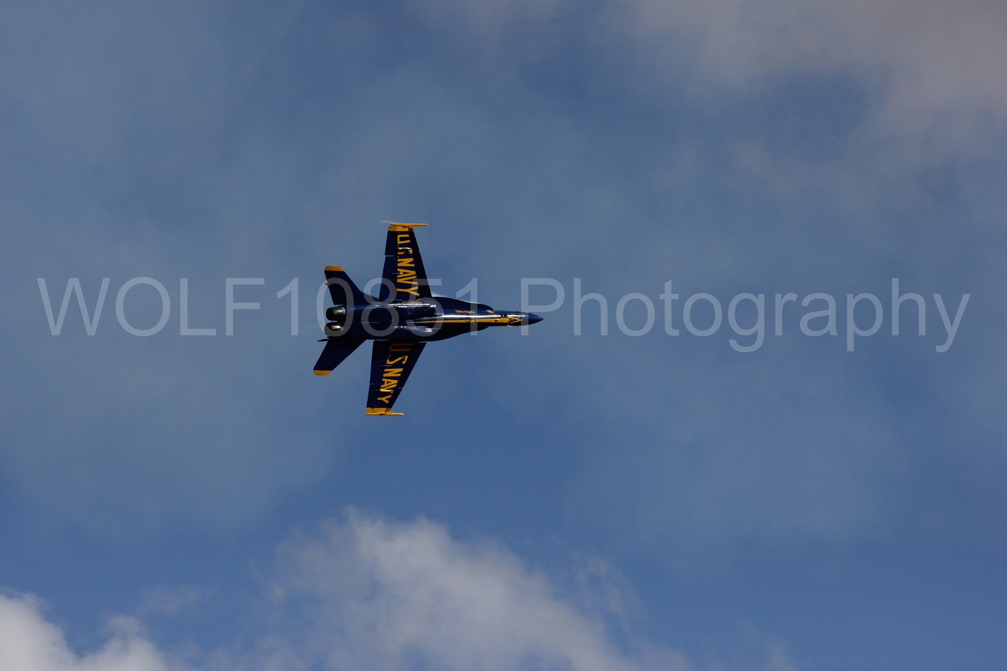 Aviation photography by WOLF10851 featuring F-18 Hornet, Blue Angels, California Capital Airshow 2016, Blue and Gold.