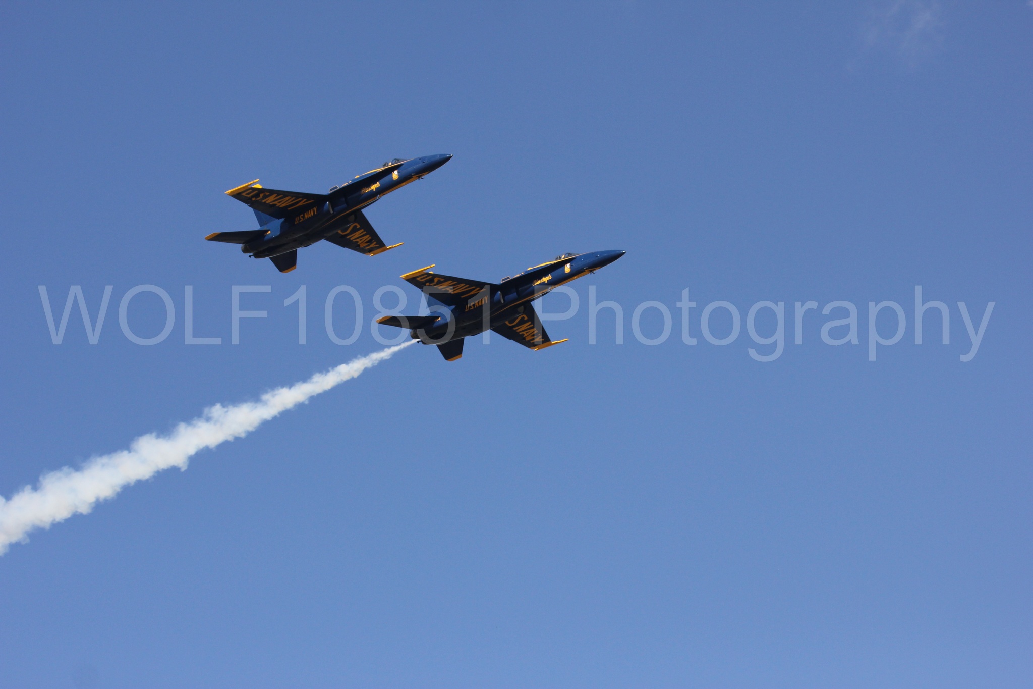 Aviation photography by WOLF10851 featuring F-18 Hornet, Blue Angels, California Capital Airshow 2016, Blue and Gold.