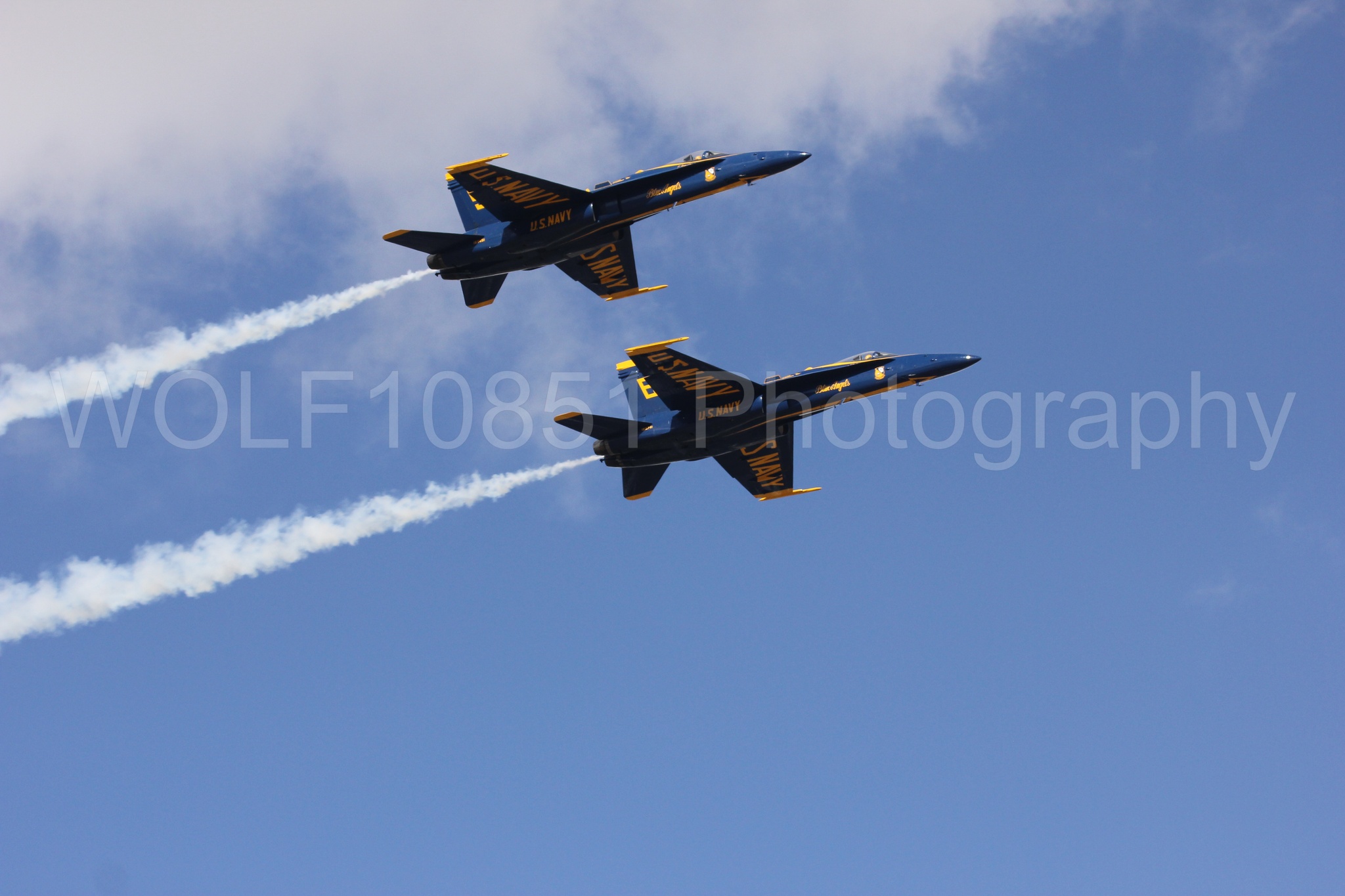 Aviation photography by WOLF10851 featuring F-18 Hornet, Blue Angels, California Capital Airshow 2016, Blue and Gold.