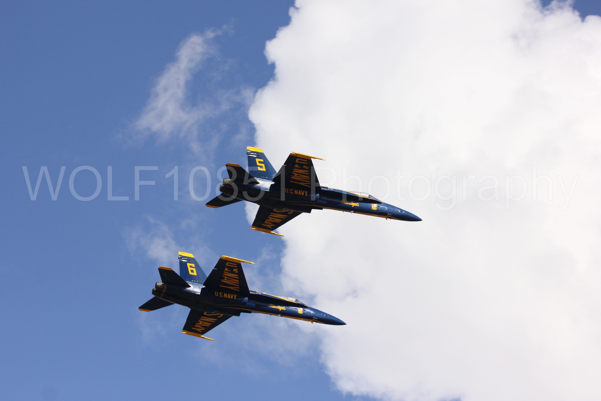Aviation photography by WOLF10851 featuring F-18 Hornet, Blue Angels, California Capital Airshow 2016, Blue and Gold.