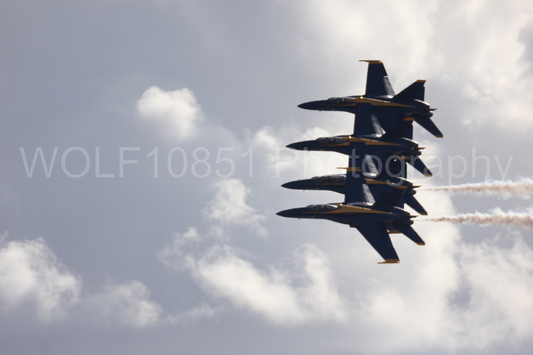 Aviation photography by WOLF10851 featuring F-18 Hornet, Blue Angels, California Capital Airshow 2016, Blue and Gold.