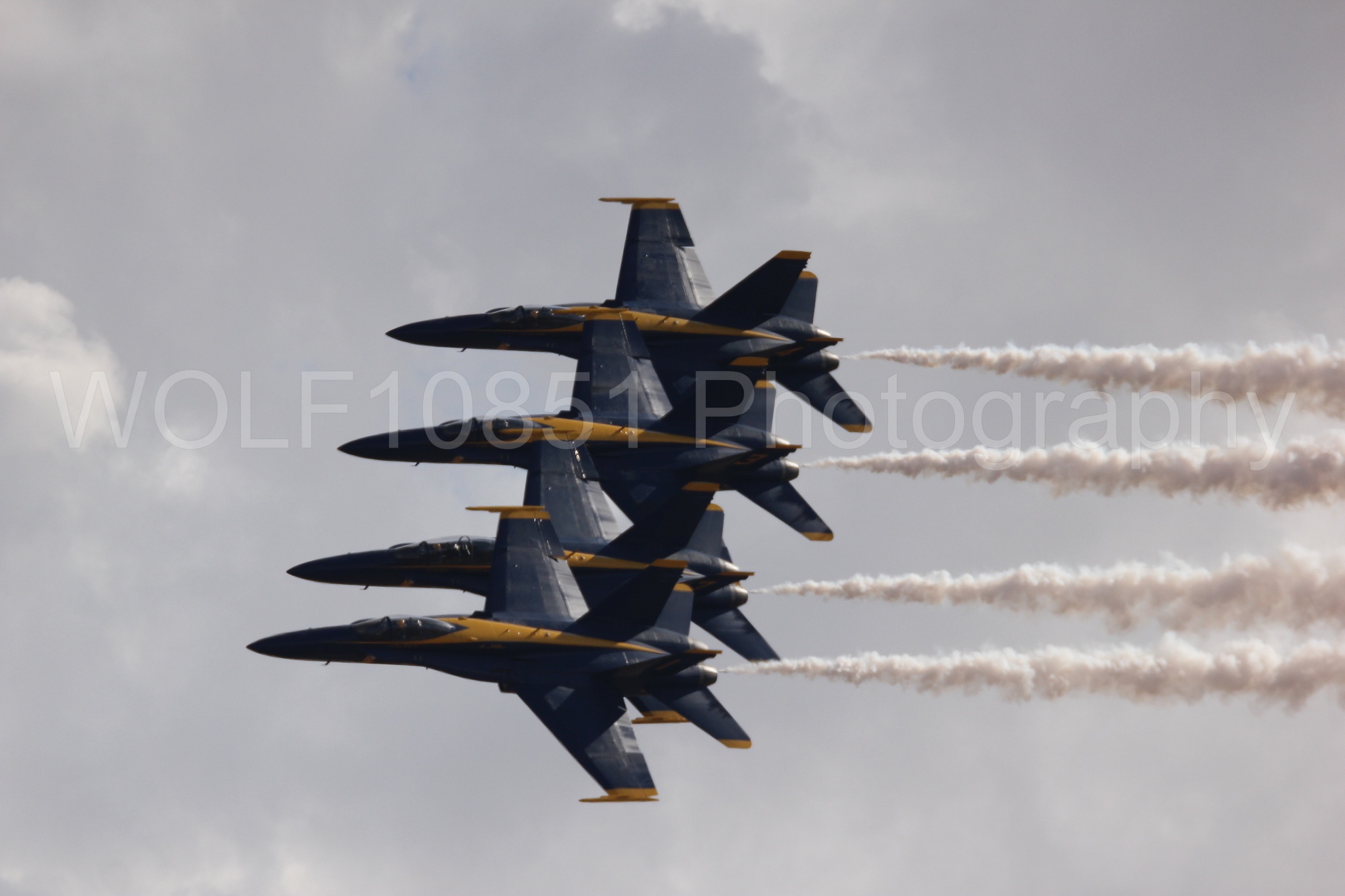 Aviation photography by WOLF10851 featuring F-18 Hornet, Blue Angels, California Capital Airshow 2016, Blue and Gold.