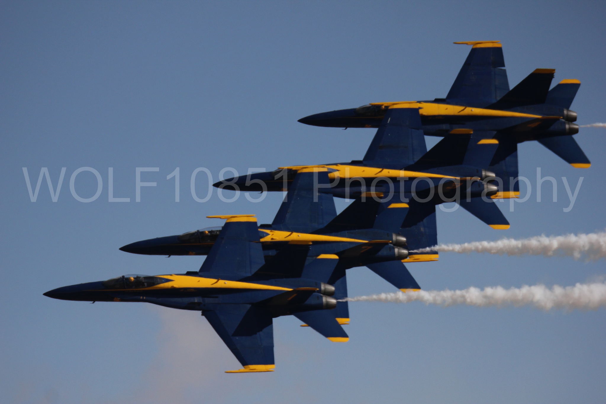 Aviation photography by WOLF10851 featuring F-18 Hornet, Blue Angels, California Capital Airshow 2016, Blue and Gold.