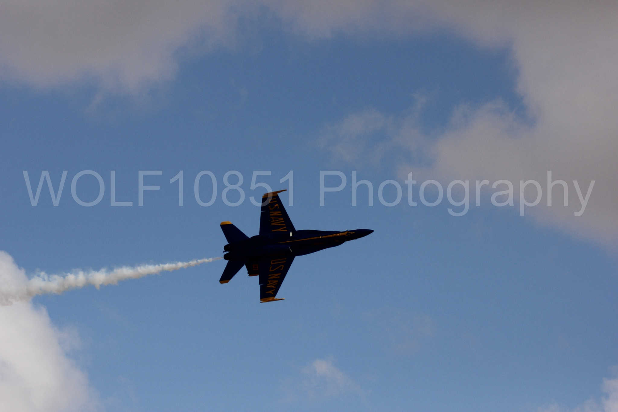 Aviation photography by WOLF10851 featuring F-18 Hornet, Blue Angels, California Capital Airshow 2016, Blue and Gold.