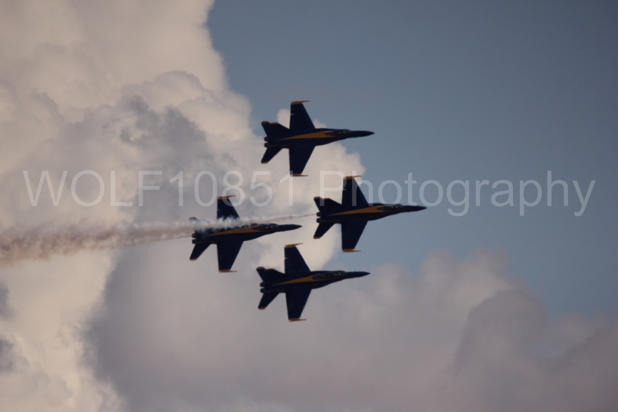 Aviation photography by WOLF10851 featuring F-18 Hornet, Blue Angels, California Capital Airshow 2016, Blue and Gold.