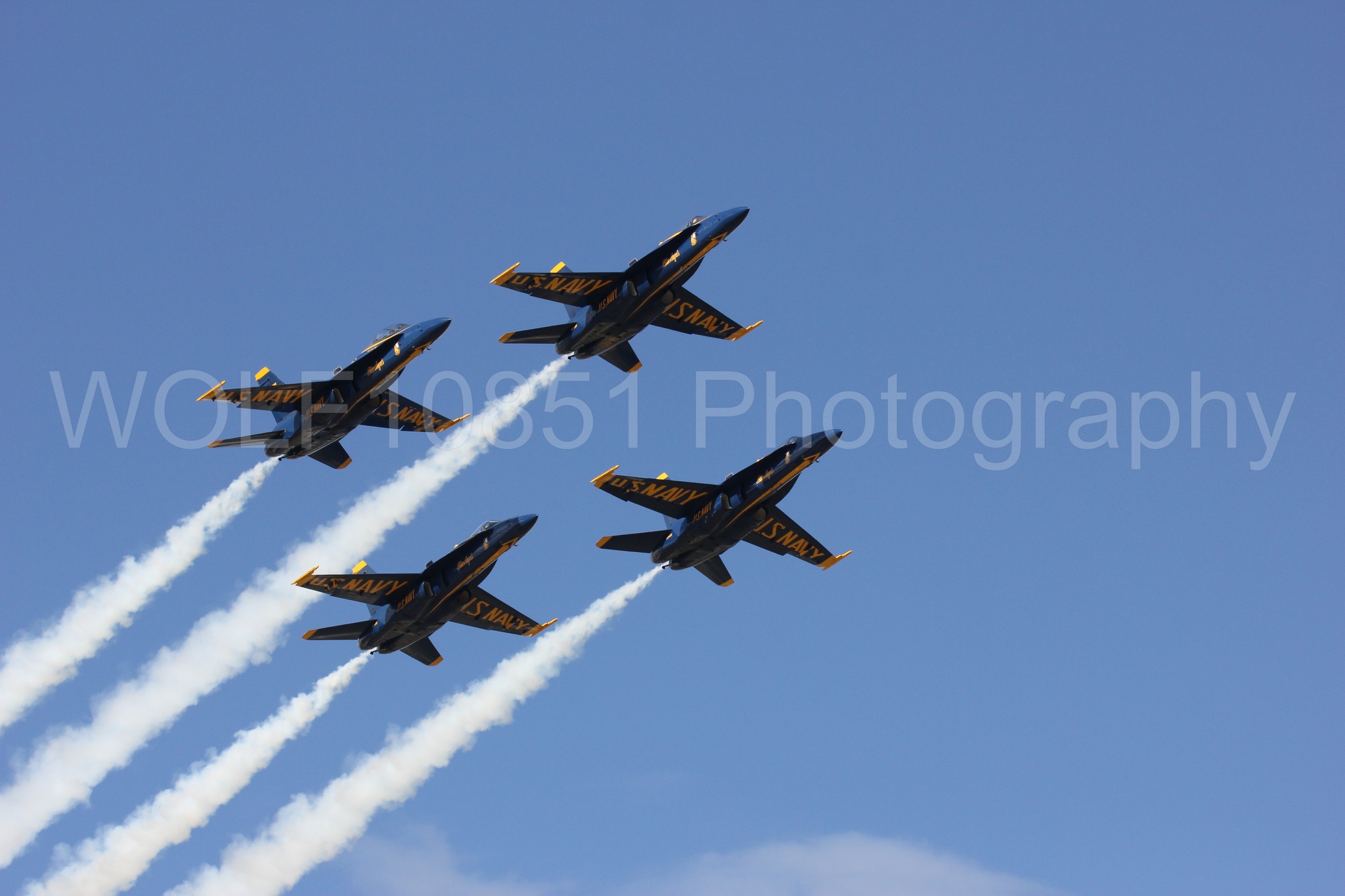 Aviation photography by WOLF10851 featuring F-18 Hornet, Blue Angels, California Capital Airshow 2016, Blue and Gold.