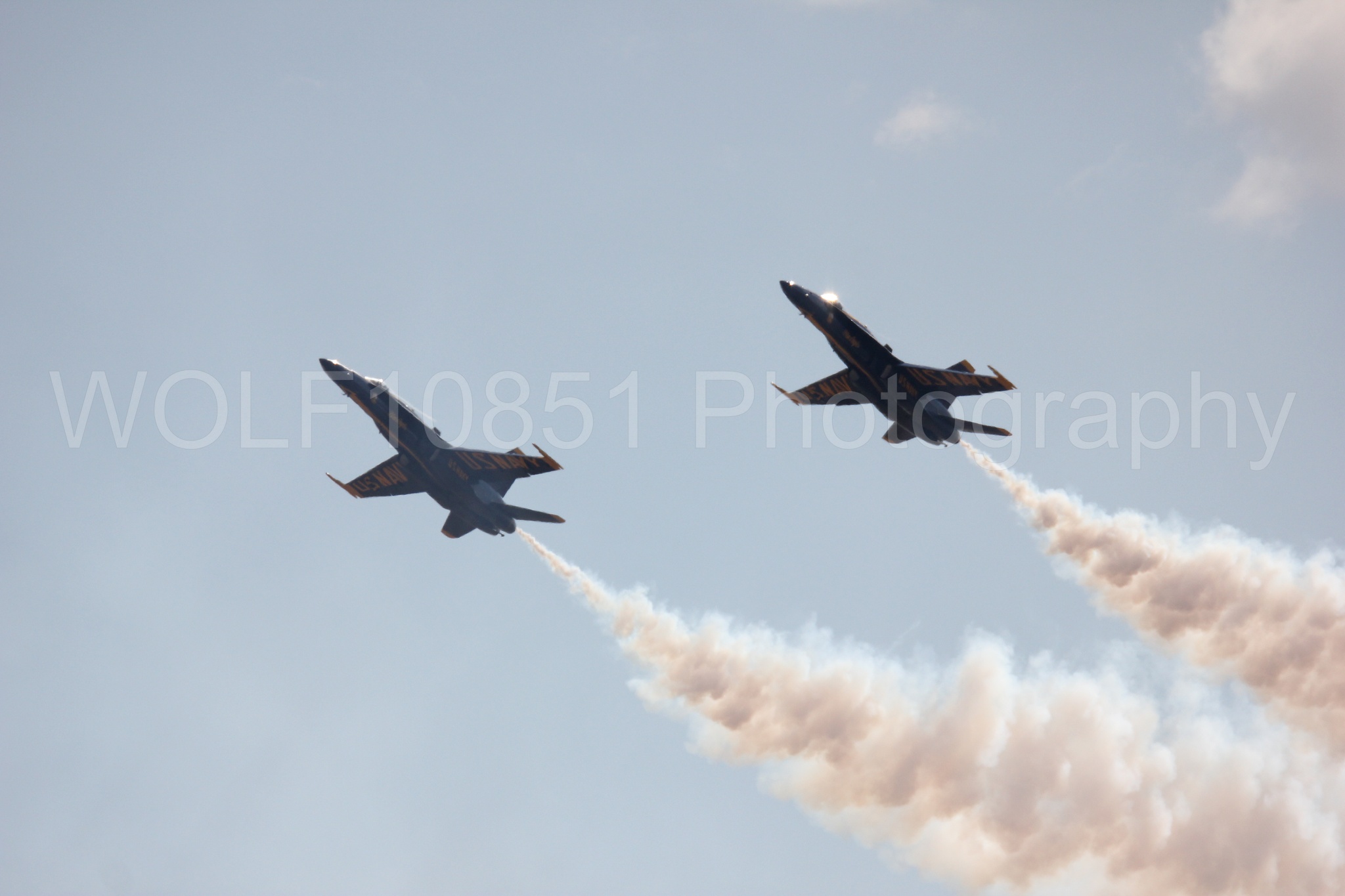 Aviation photography by WOLF10851 featuring F-18 Hornet, Blue Angels, California Capital Airshow 2016, Blue and Gold.