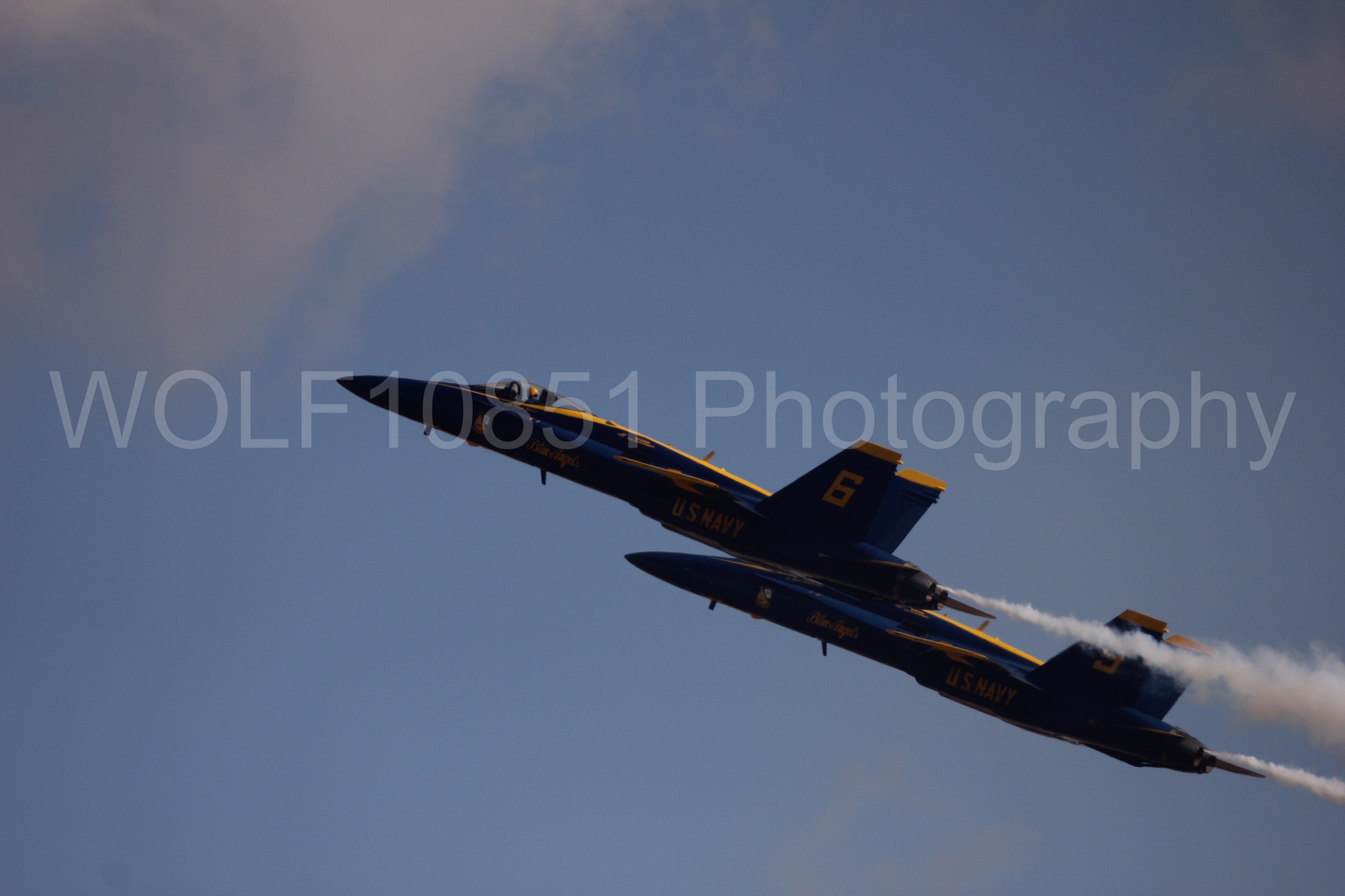 Aviation photography by WOLF10851 featuring F-18 Hornet, Blue Angels, California Capital Airshow 2016, Blue and Gold.