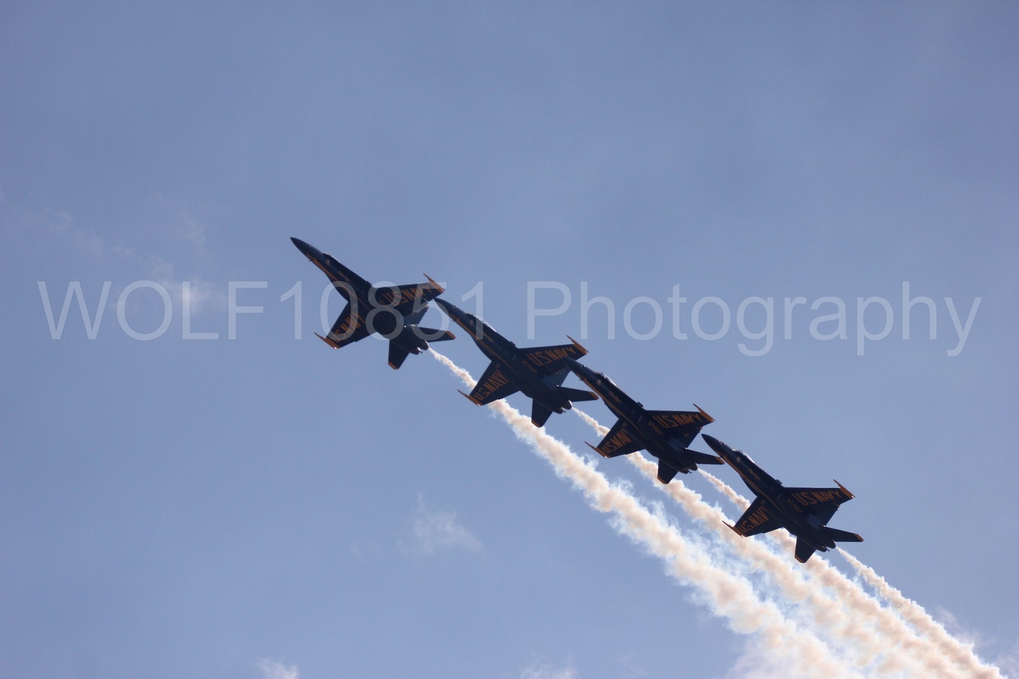 Aviation photography by WOLF10851 featuring F-18 Hornet, Blue Angels, California Capital Airshow 2016, Blue and Gold.