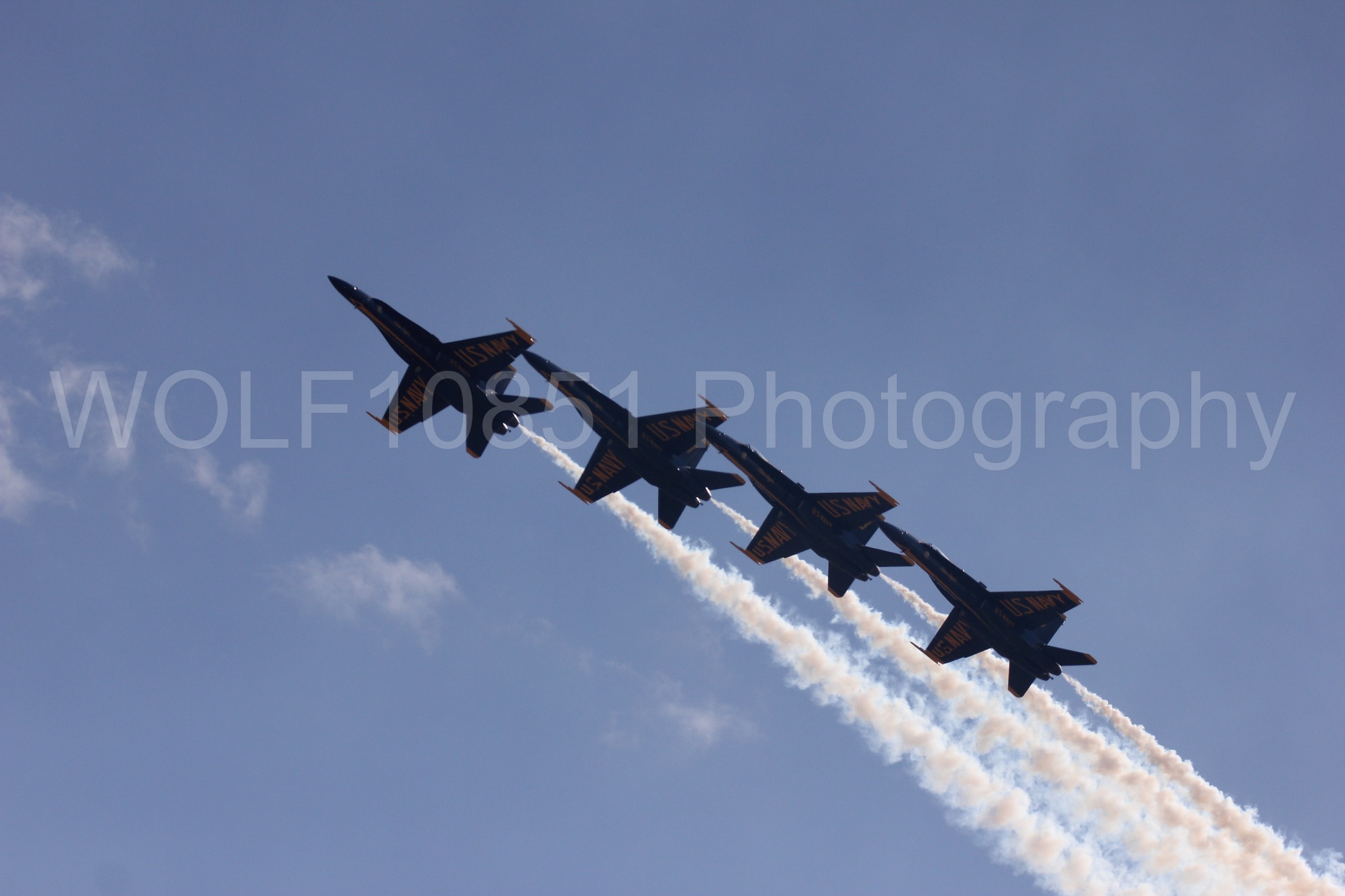 Aviation photography by WOLF10851 featuring F-18 Hornet, Blue Angels, California Capital Airshow 2016, Blue and Gold.